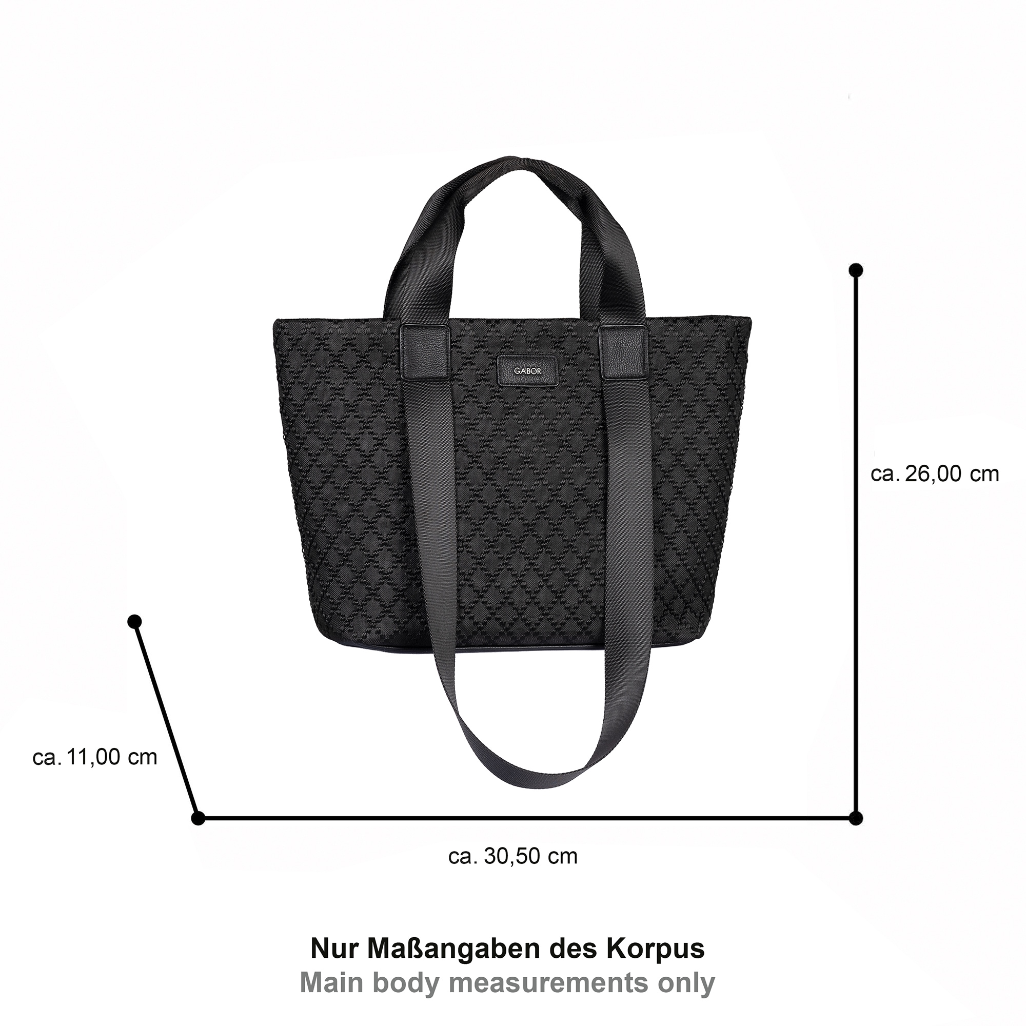 Gabor Shopper »Helmea« Damen Handtasche, Schultertasche mit modischem Muster
