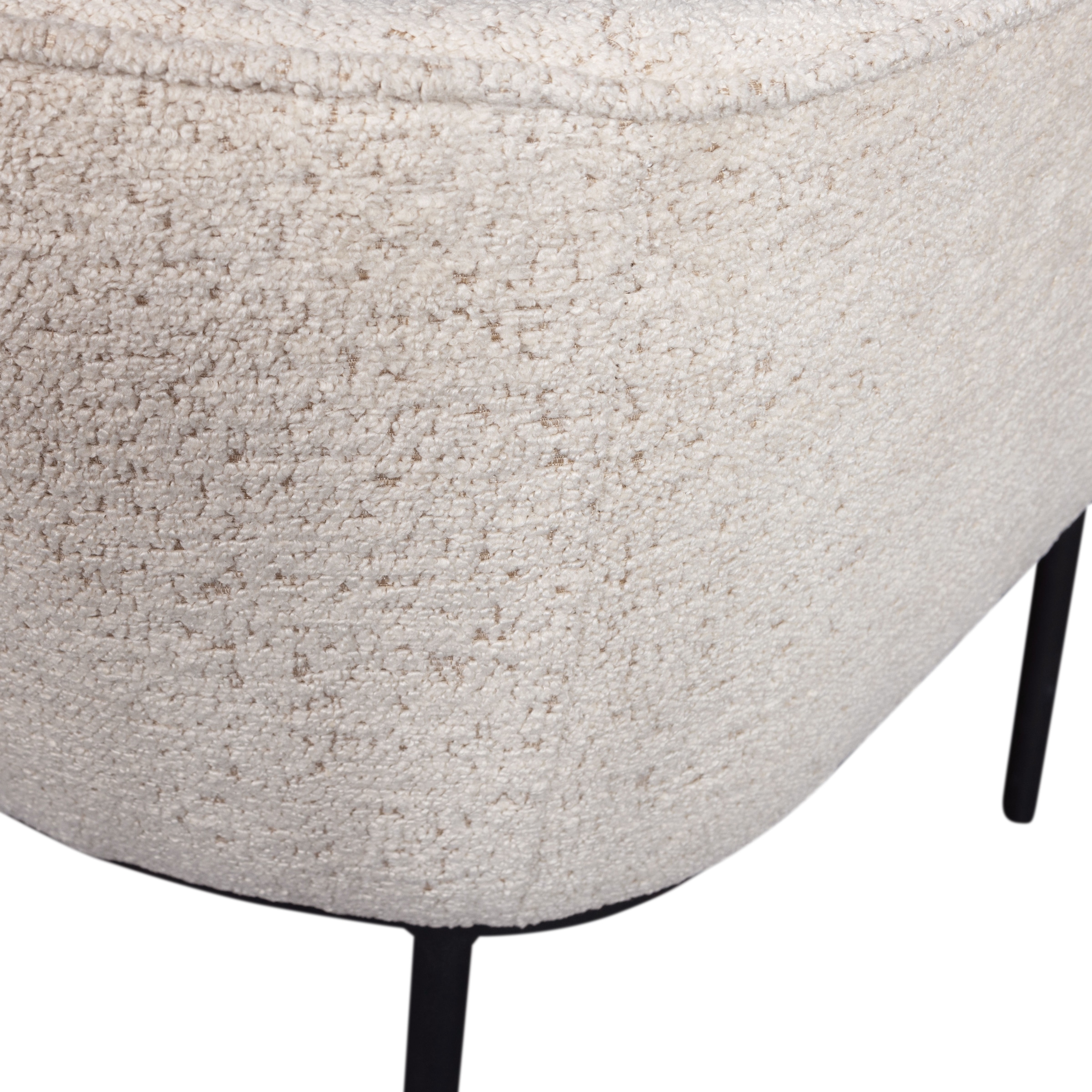 WOOOD Chaise de salle à manger »Leon mit Happy-Bouclé-Bezug und Metallgestell, B 61 x T 63 x H 77 cm« () Capacité de charge 100 kg, facile à monter, facile d'entretien