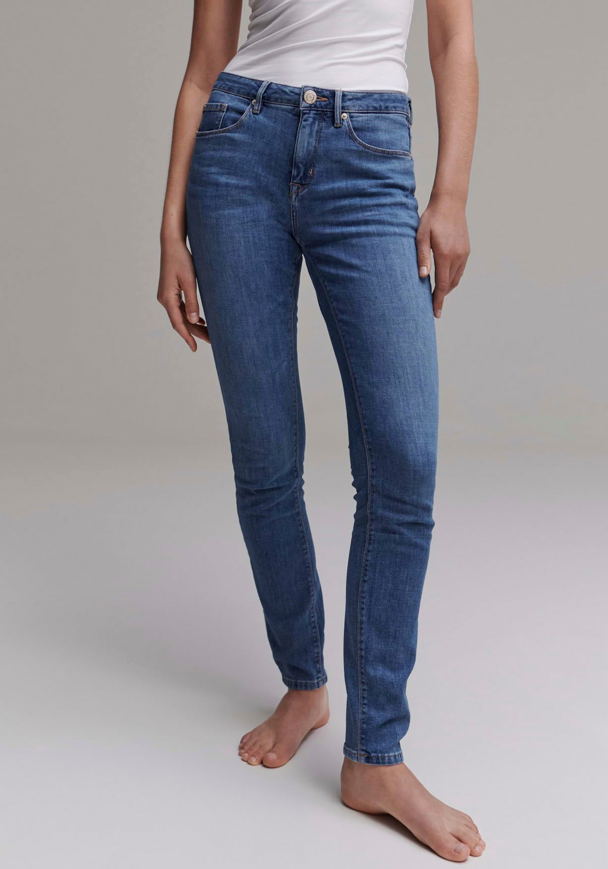 Skinny-fit-Jeans »Elma«, in Used-Waschung