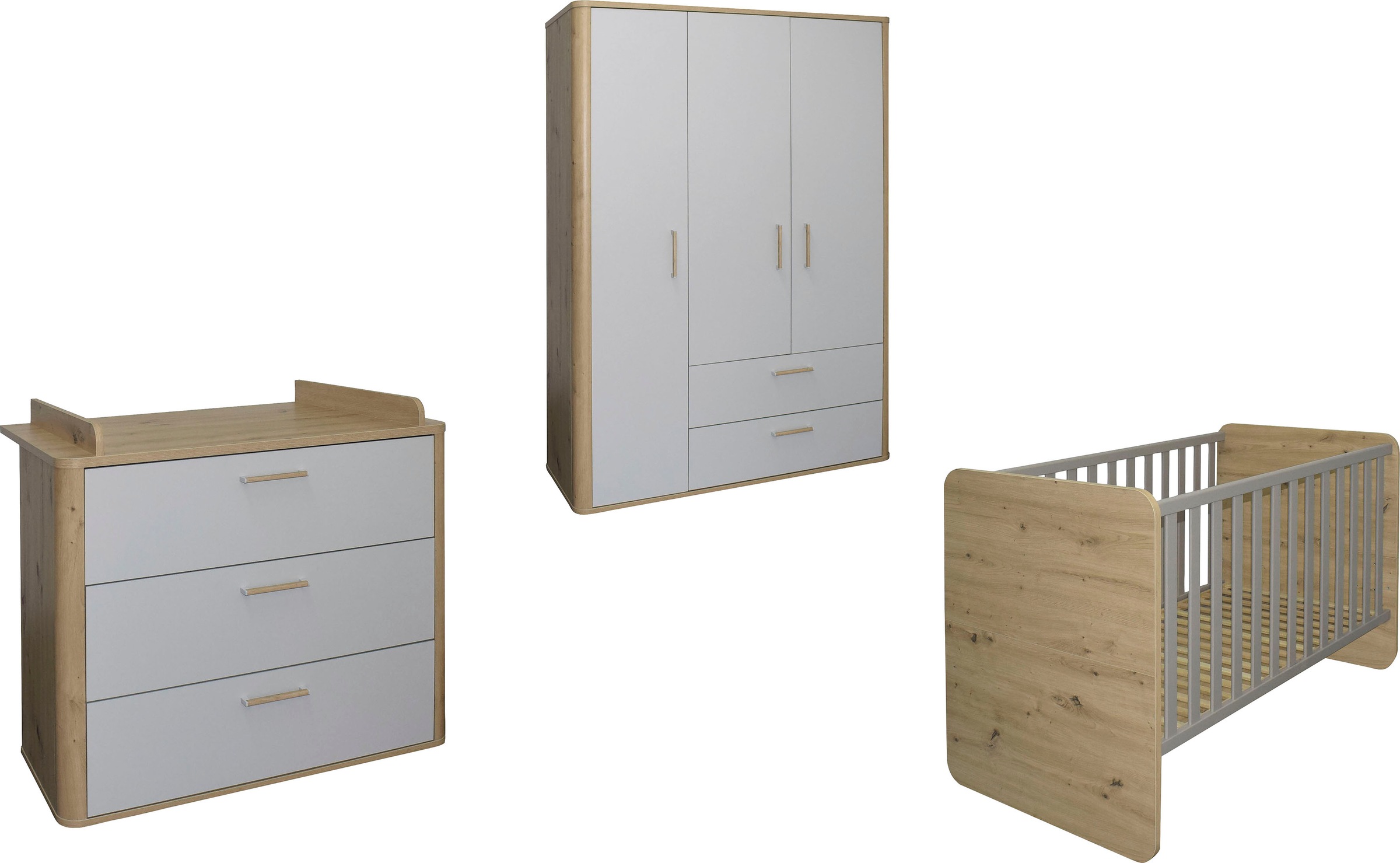 Image of Mäusbacher Babymöbel-Set "Lilly" Wiko/Bett/Kleiderschrank, 3 tlg.