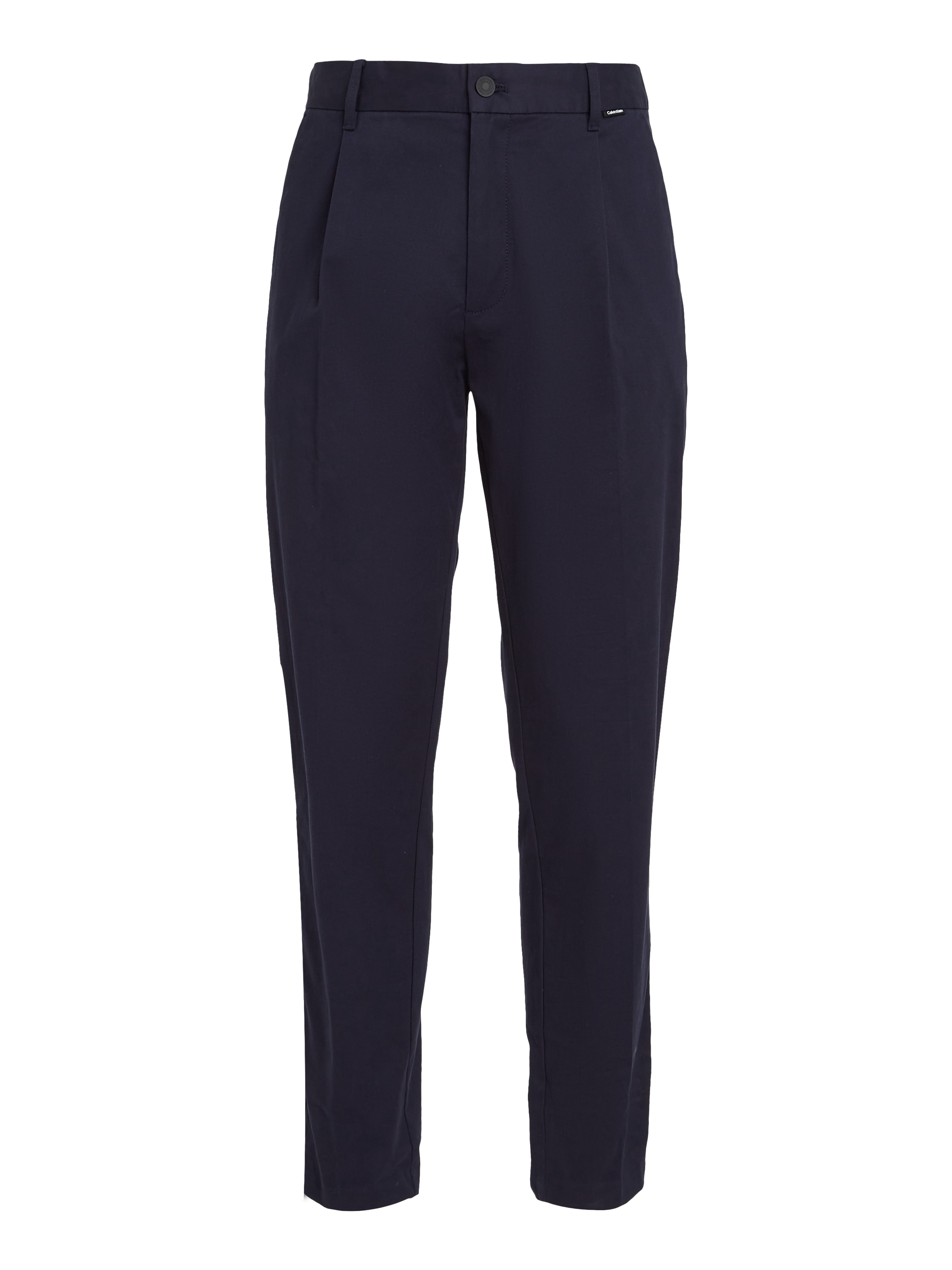 Calvin Klein Bügelfaltenhose »MODERN TWILL TAPERED PLEAT PANTS«, mit Logoprägung