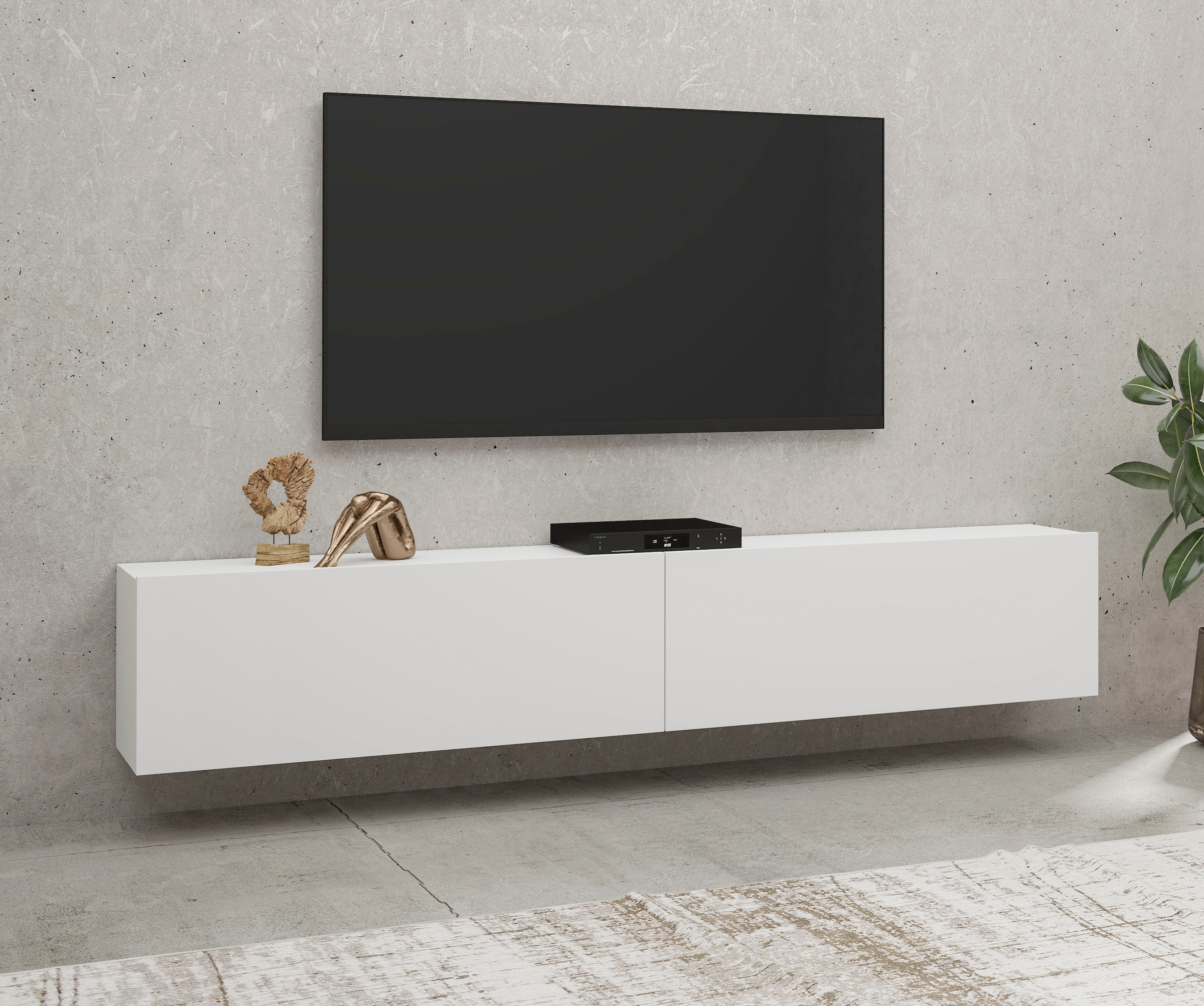 Image of Home affaire Lowboard "Ava, Breite 180 cm, hängend und stehend montierbar" moderne grifflose TV-Kommode, TV-Schrank, TV-Board