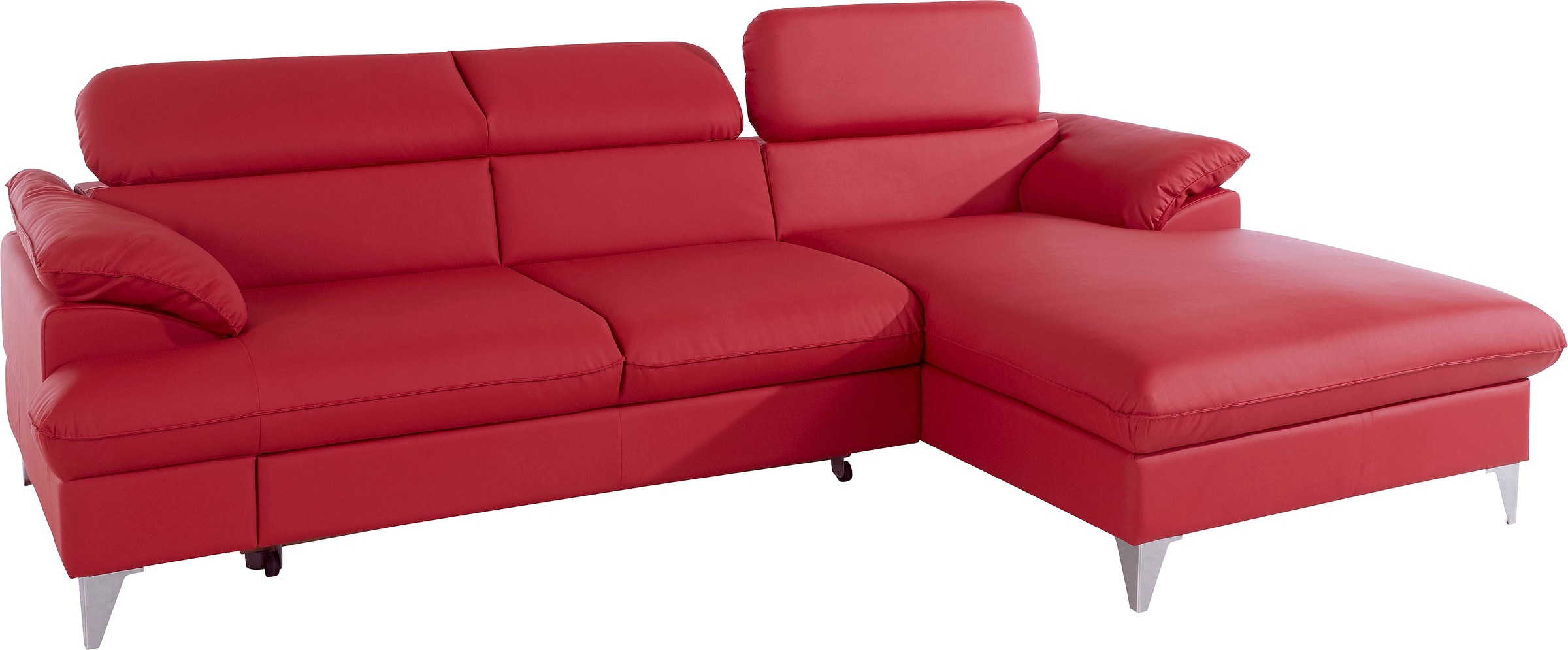 COTTA Polstergarnitur »Caluso L-Form«, (2 tlg.), Set bestehend aus: Ecksofa mit Kopfteilverstellung & Hocker