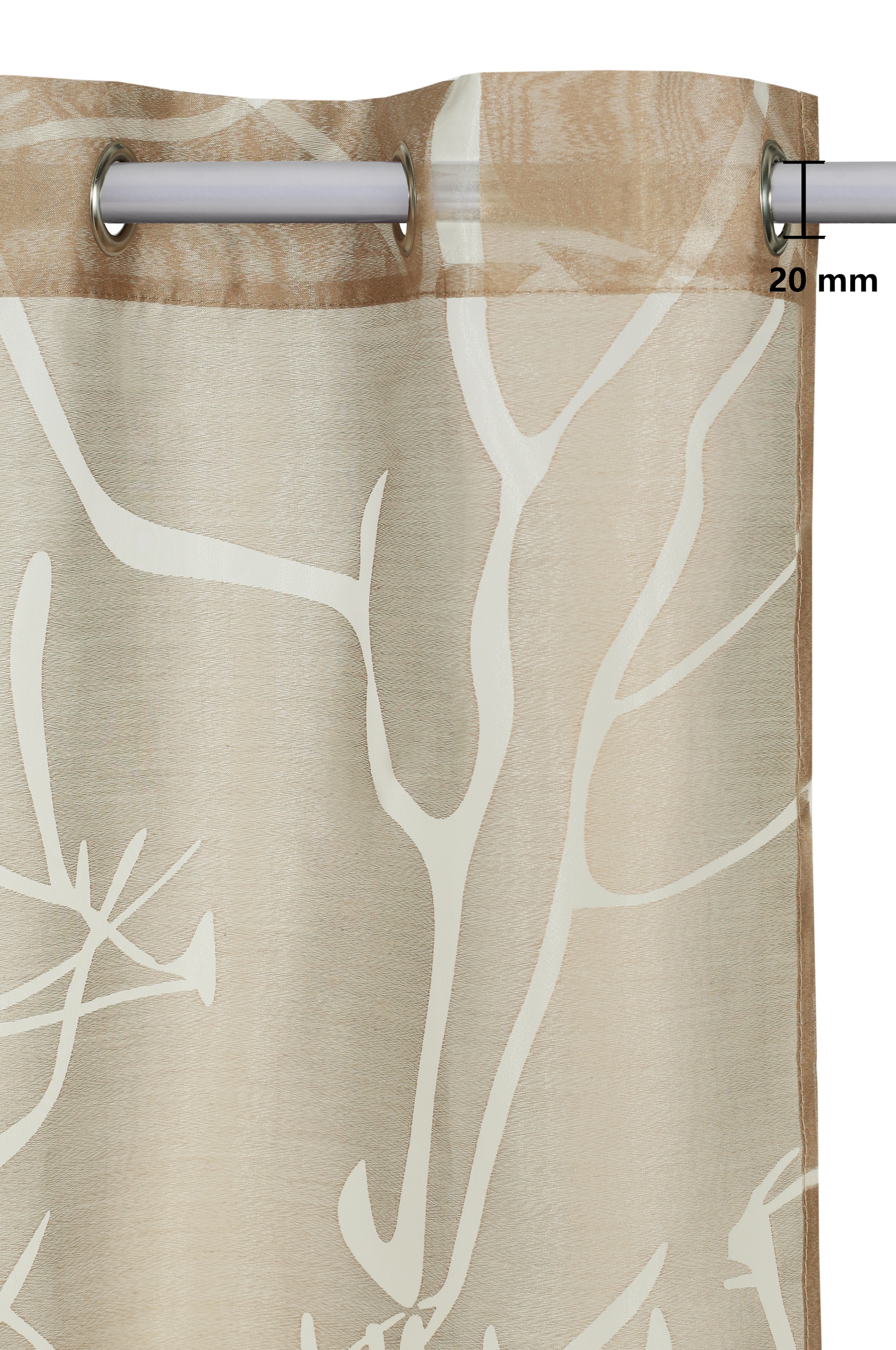 GOODproduct Scheibengardine »Anna« Ösen 1 Stk. tlg. Viskose & Polyester, Äste-Motiv