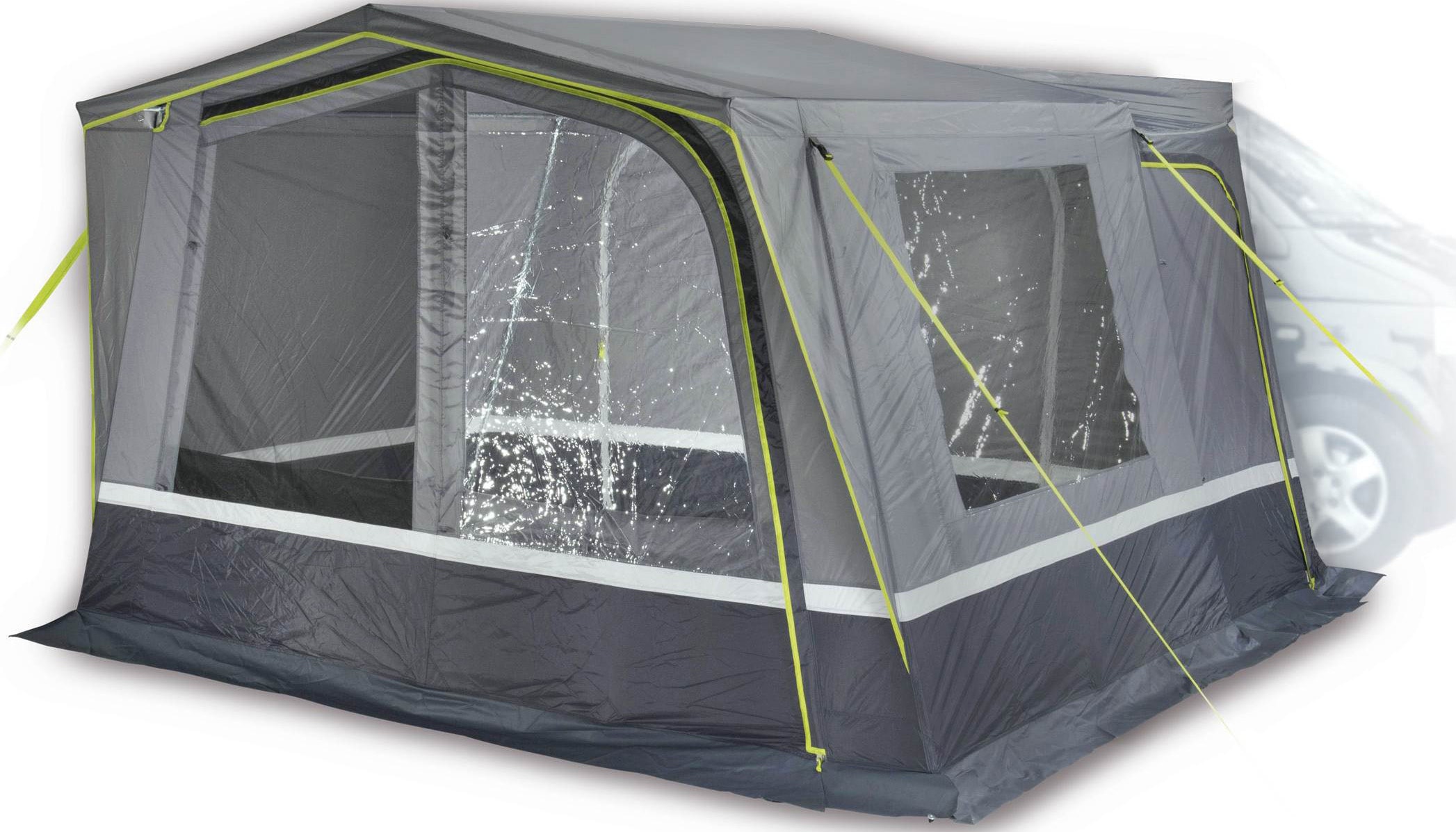 High Peak, Buszelt »Tramp 2.0«, hellgrau, dunkelgrau, lime, B/H/L: 340cm x 210cm x 320cm, Buszelt