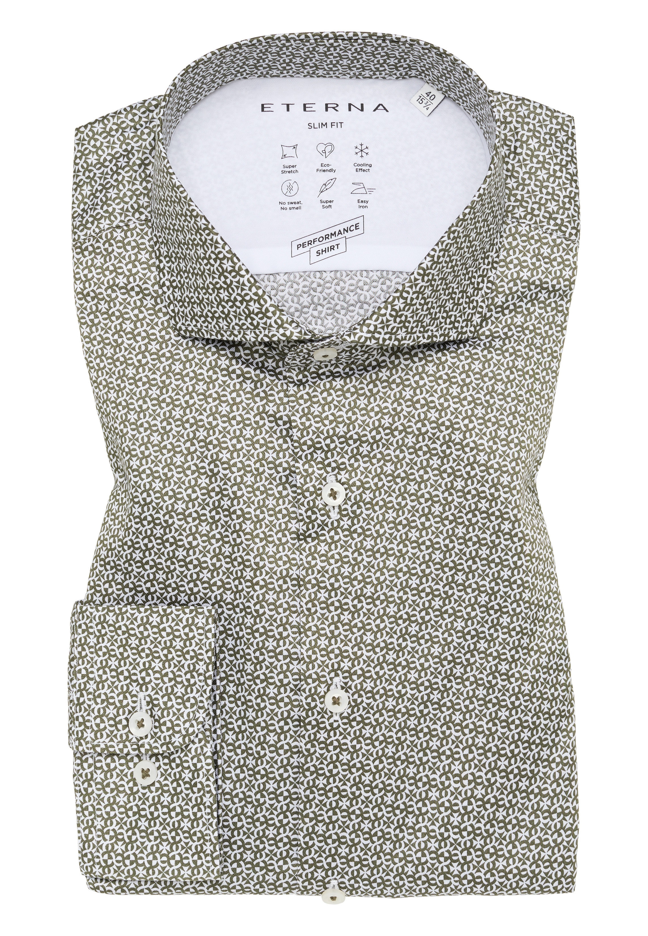 Eterna Langarmhemd »SLIM FIT«, EASY IRON (bügelleicht)