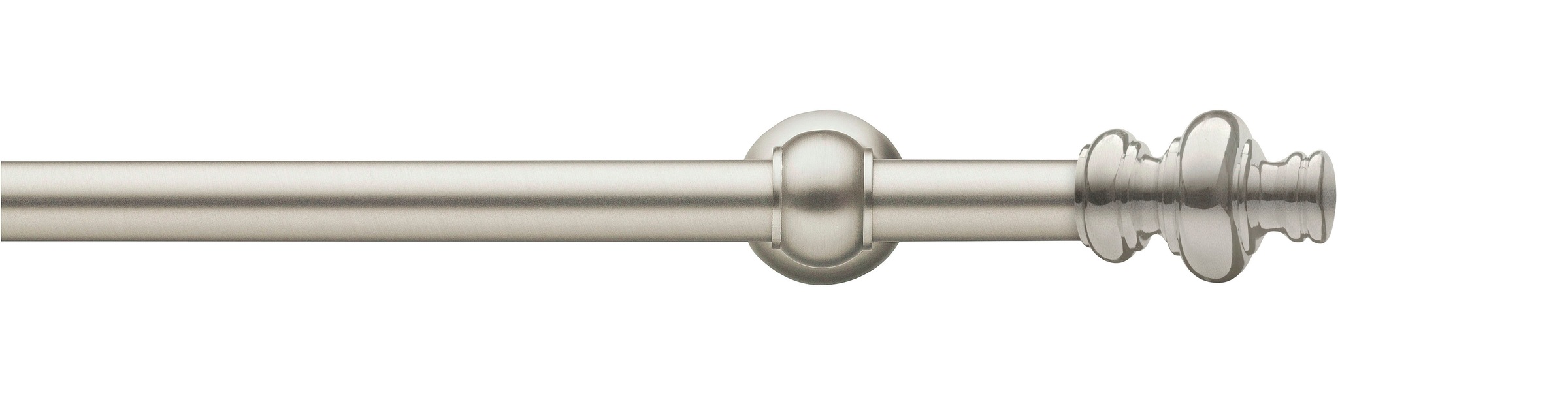 Image of GARESA Gardinenstange »ANDREA«, 2 läufig-läufig, Wunschmasslänge, Vorhanggarnitur, einfache Montage, mit Stangenverbinder verlängerbar, Wandmontage, Endknopf Profil gross, mit Ringe bei Ackermann Versand Schweiz