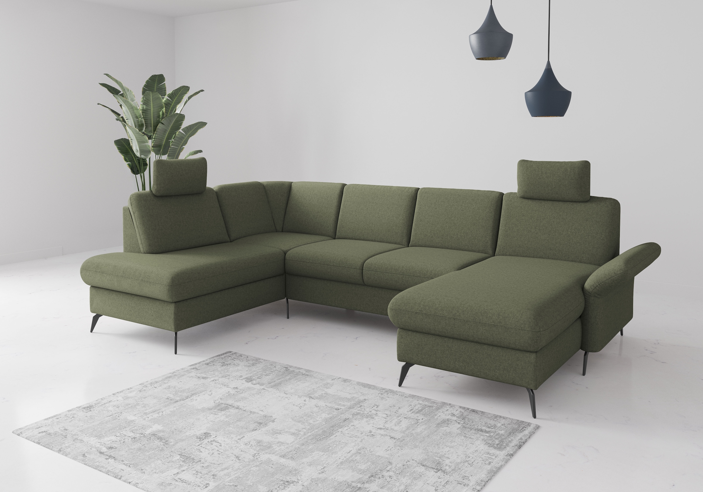 Image of Home affaire Wohnlandschaft "Rochelle" wahlweise mit Bettfunktion, Bettkasten und Armteilverstellung