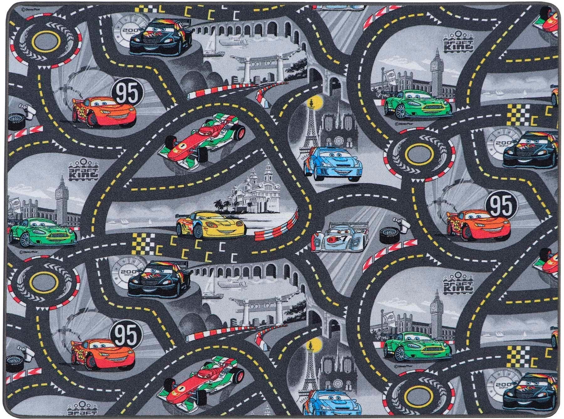 Image of Primaflor-Ideen in Textil Kinderteppich »CARS«, rechteckig, 5 mm Höhe, Disney Cars Strassen-Spiel-Teppich, Kinderzimmer bei Ackermann Versand Schweiz