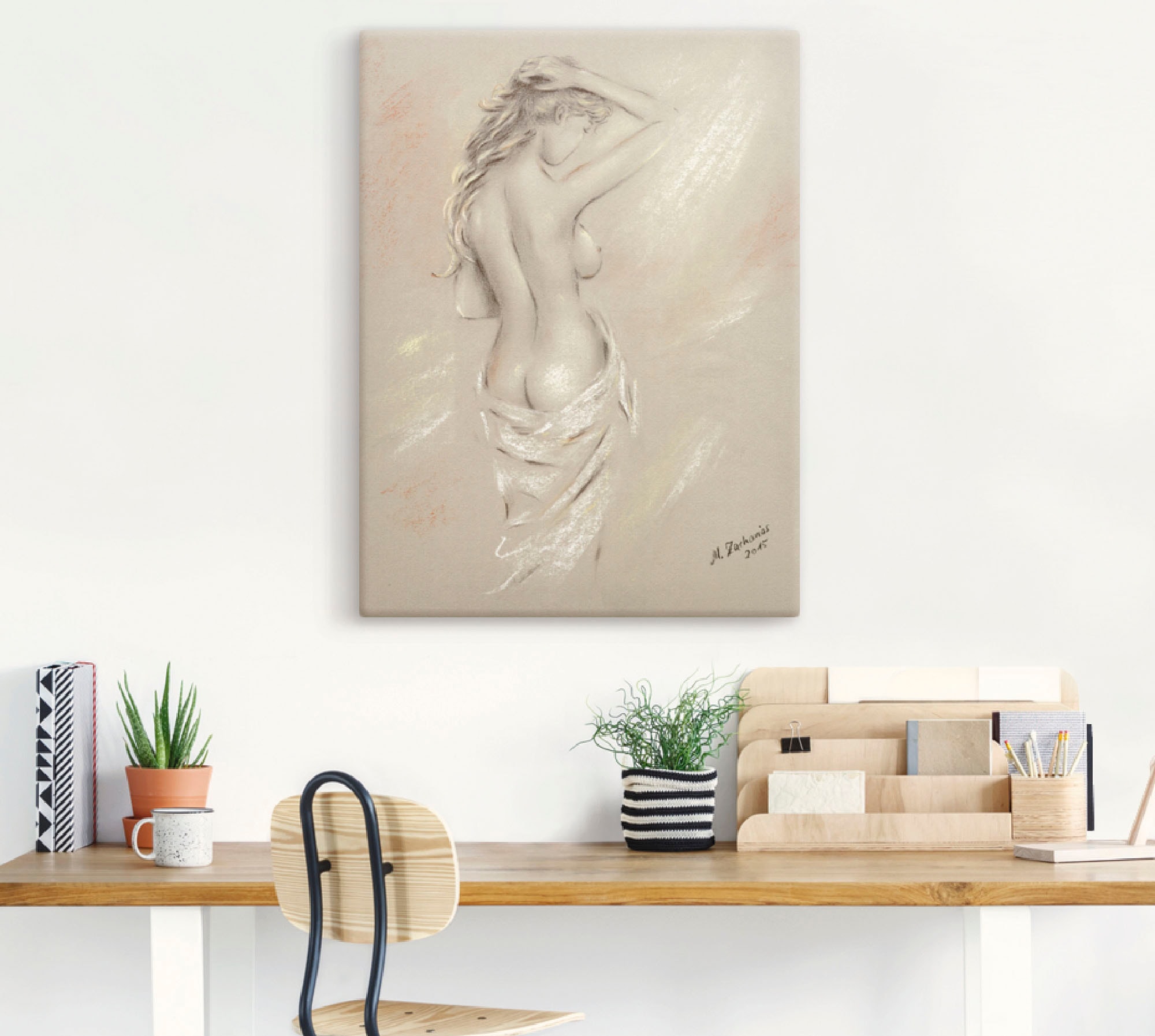 Artland »Reizvolle Rundungen - weiblicher Akt« Femme 1 cuis tlg. en tableau sur toile, poster en différentes tailles