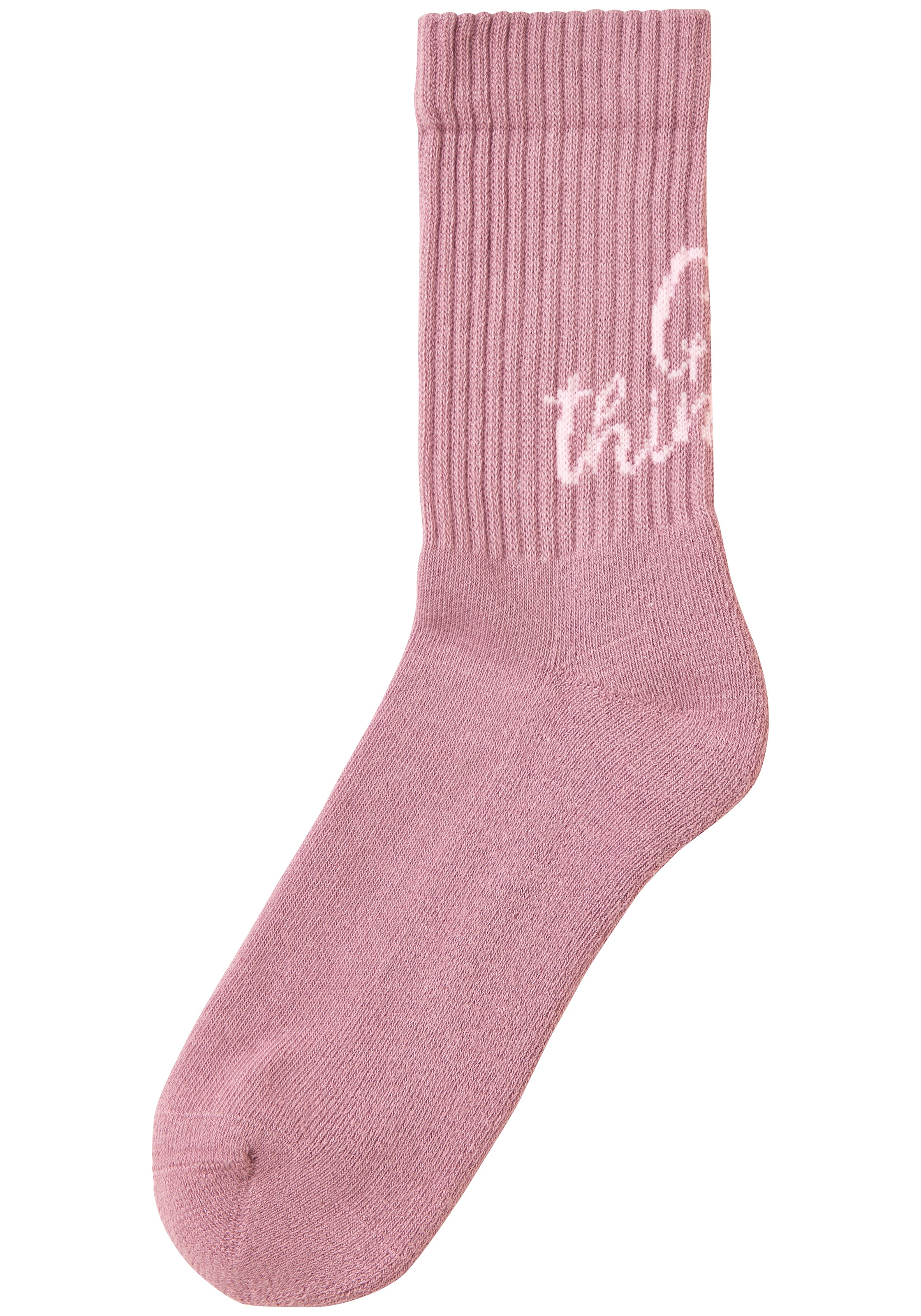 H.I.S Tennissocken »Damen Sportsocken daily socks« Packung, 7 Paar tlg. mit Fussfrottee und ansprechenden Schriftzügen