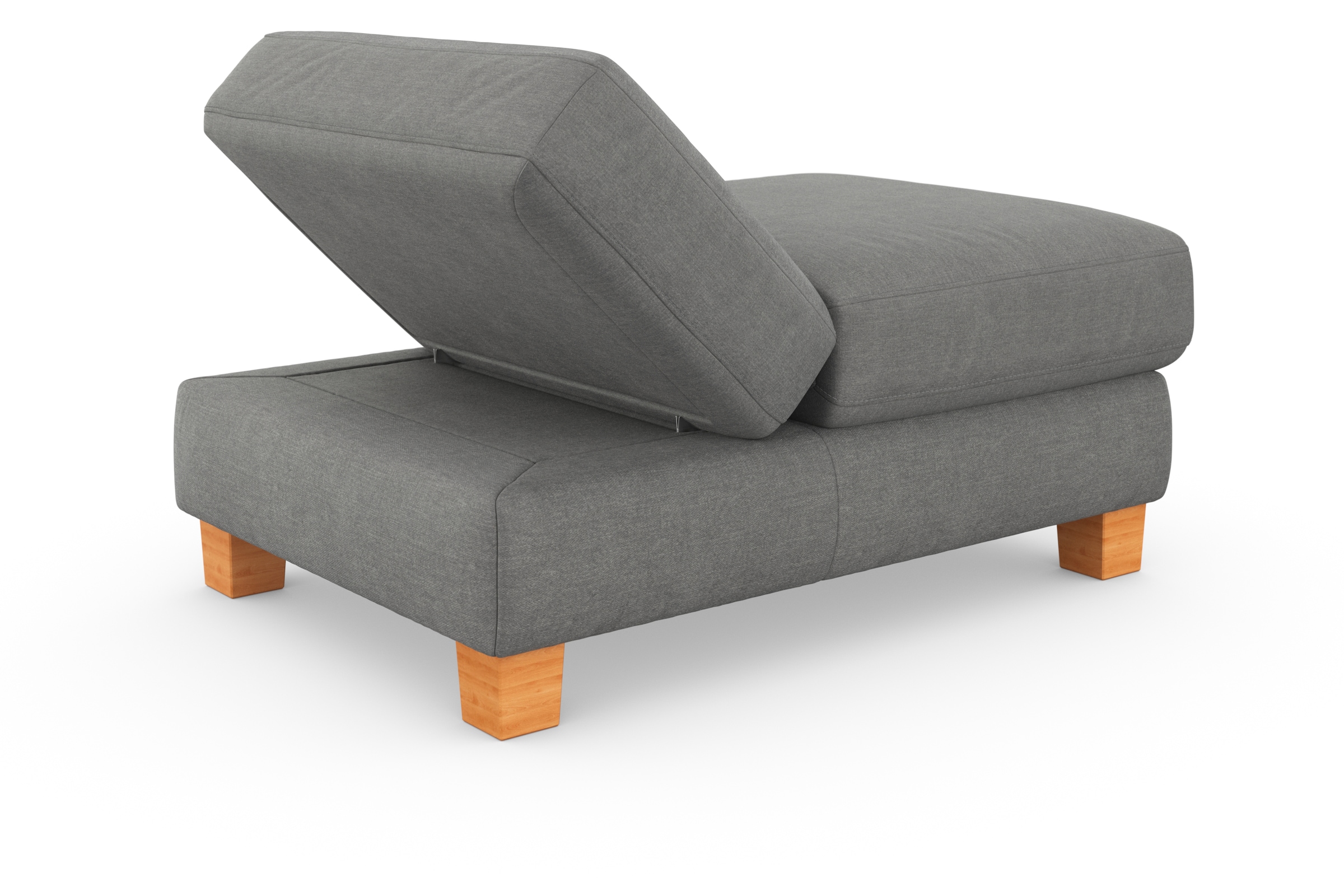 sit&more Polsterhocker »Dundee«, mit Klappfunktion, Federkern und hochwertigen Massivholzfüssen
