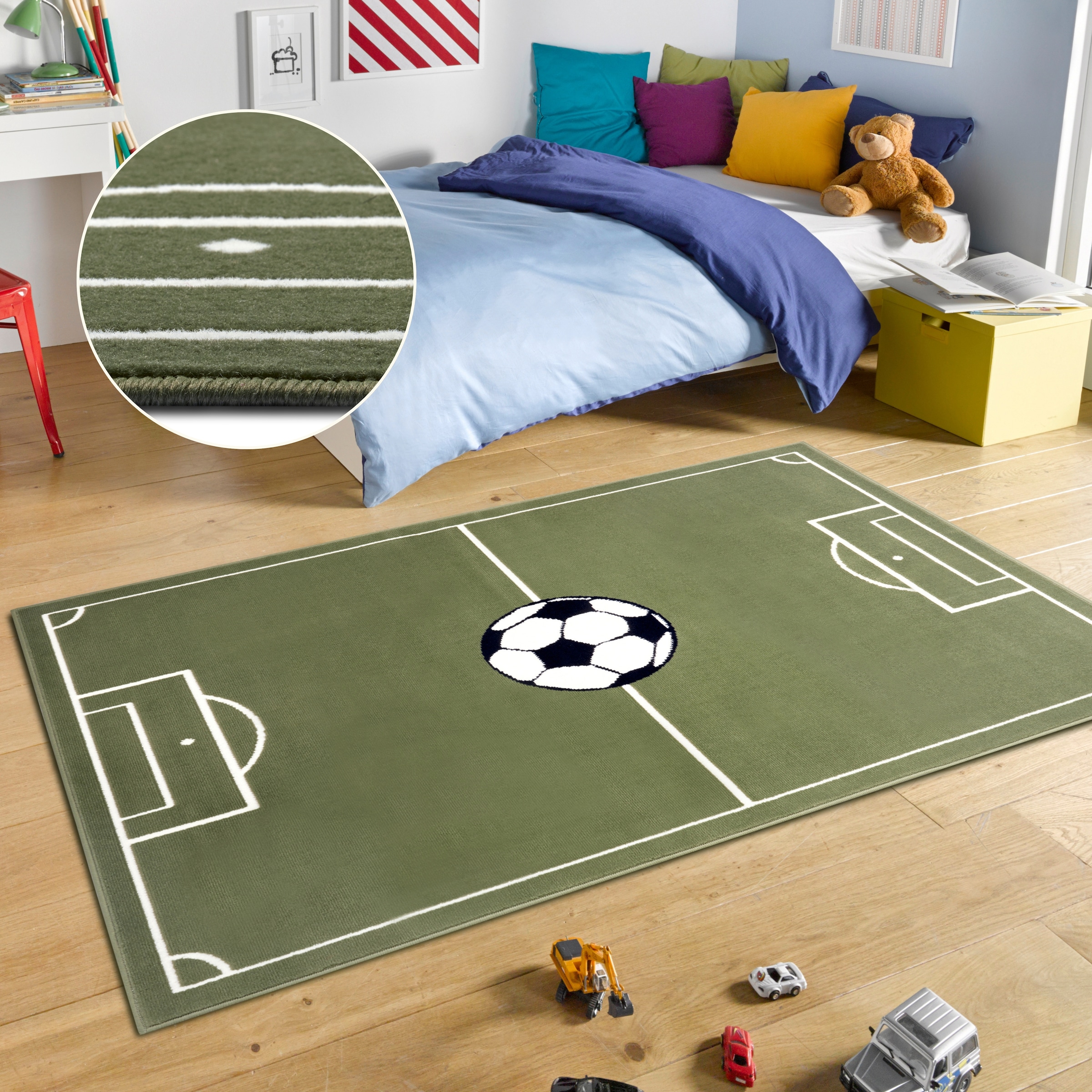 HANSE Home Tapis »Estadio« Rectangulaire 8 mm Höhe Tapis enfant, tapis de jeu, tapis de sol, football, chambre d'enfant