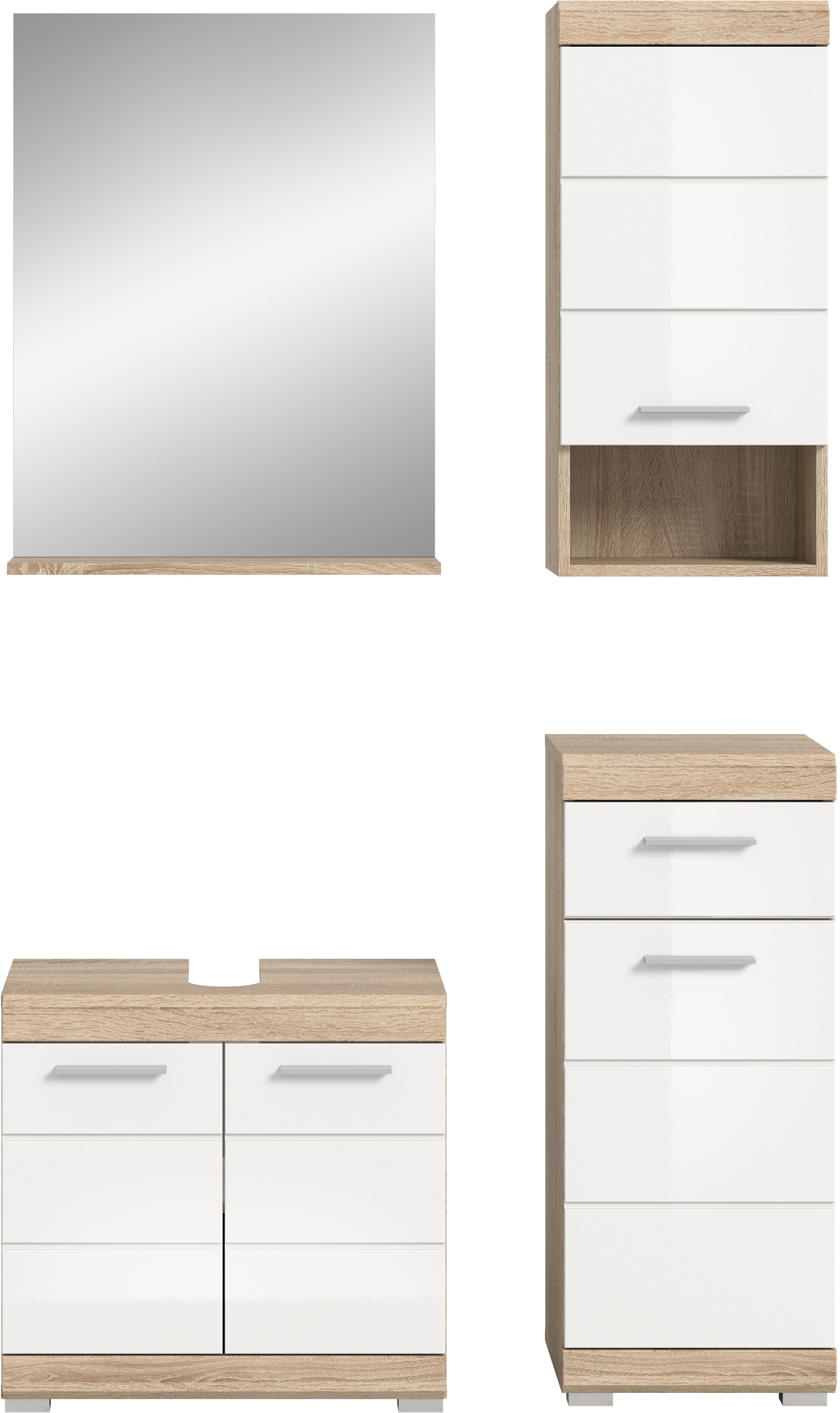 welltime Ensemble de meubles de salle de bain »Siena, 4 teilig, bestehend aus:« Set, TOPSELLER!, 4 cuis tlg.