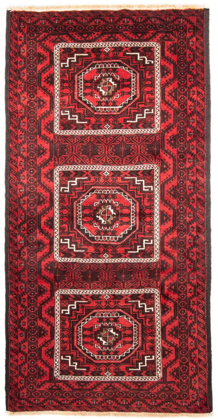 Image of morgenland Hochflor-Läufer »Belutsch Medaillon Rosso 222 x 112 cm«, rechteckig, 0,8 mm Höhe, Handgeknüpft bei Ackermann Versand Schweiz