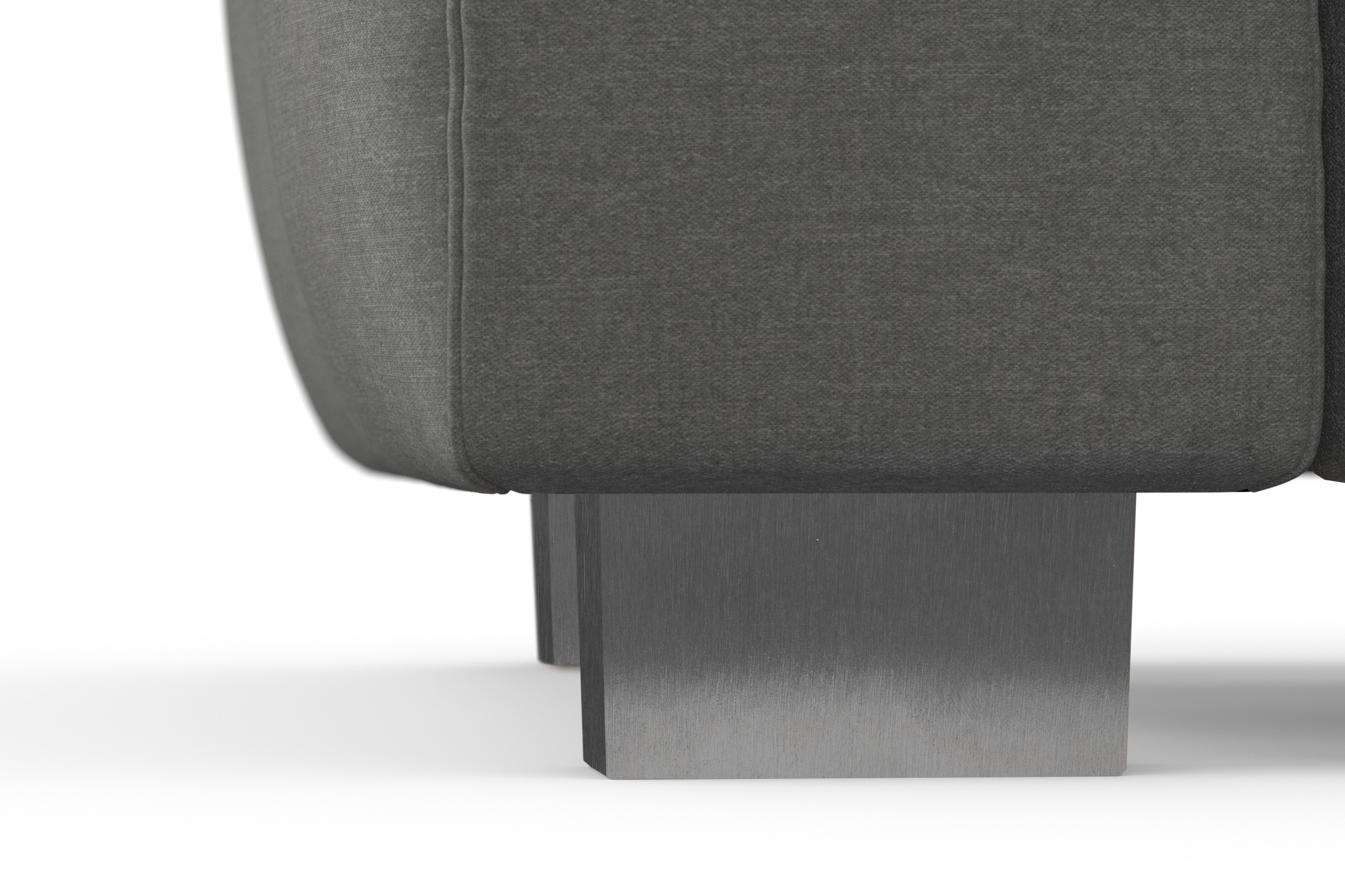 sit&more Ecksofa »Dundee L-Form«, mit Federkern und Edelstahlfüssen, wahlweise mit Kopfteilverstellung