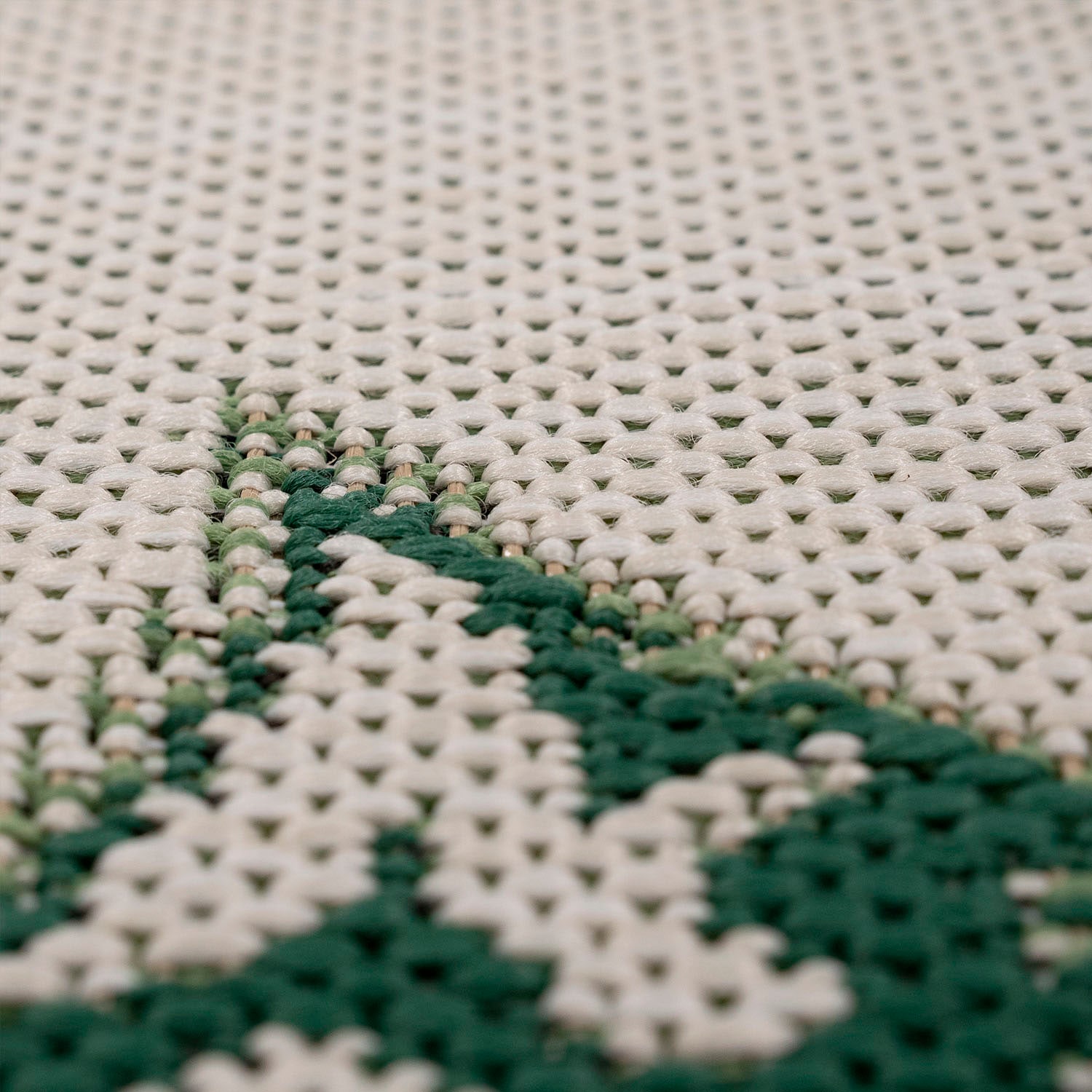 Paco Home Teppich »Ostende 553« rechteckig 4 mm Höhe Flachgewebe, Motiv Palmenblätter, In- und Outdoor geeignet, Wohnzimmer