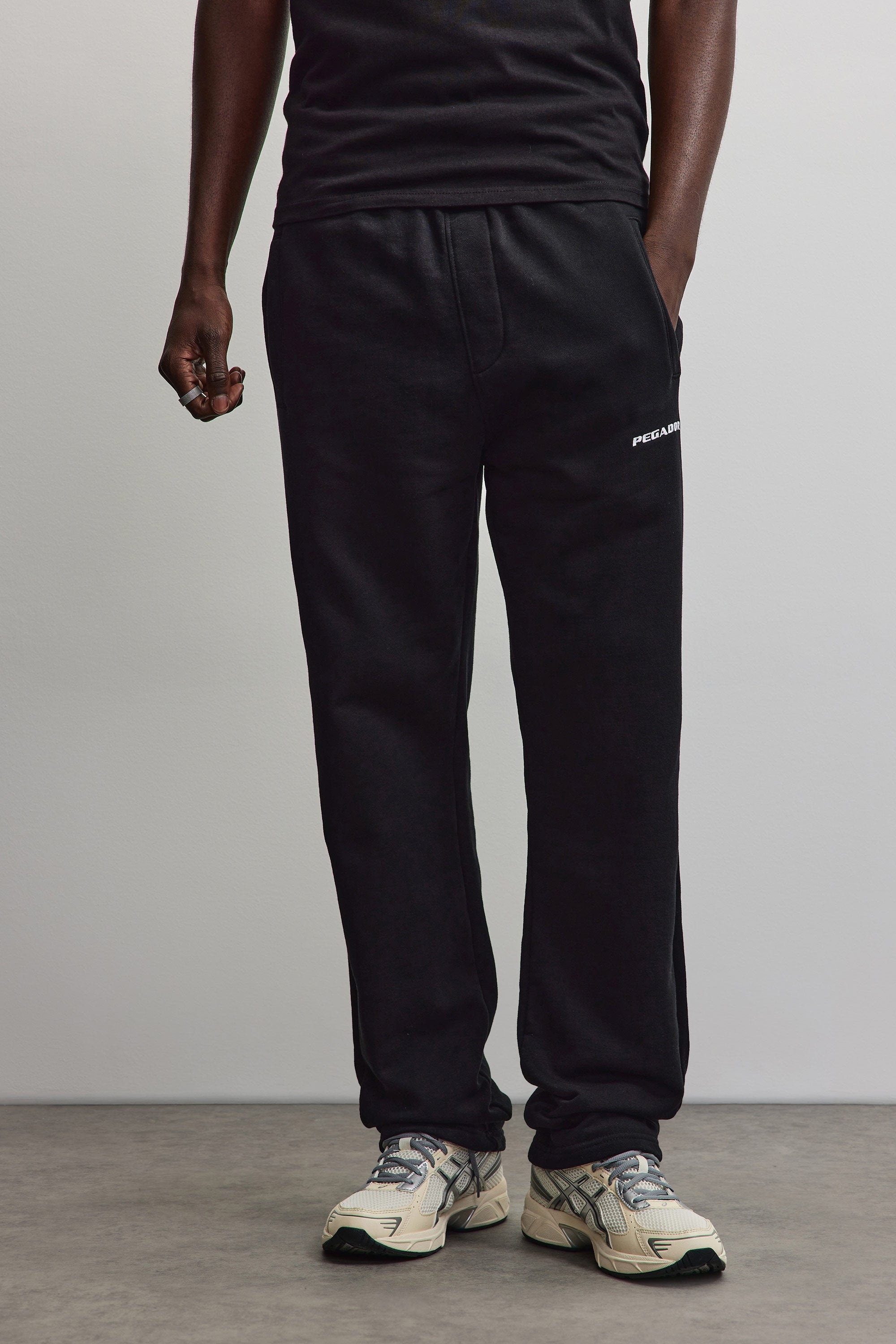 PEGADOR Pantalon sweat »Logo Wide Sweat Pants«  mélange de coton, ample