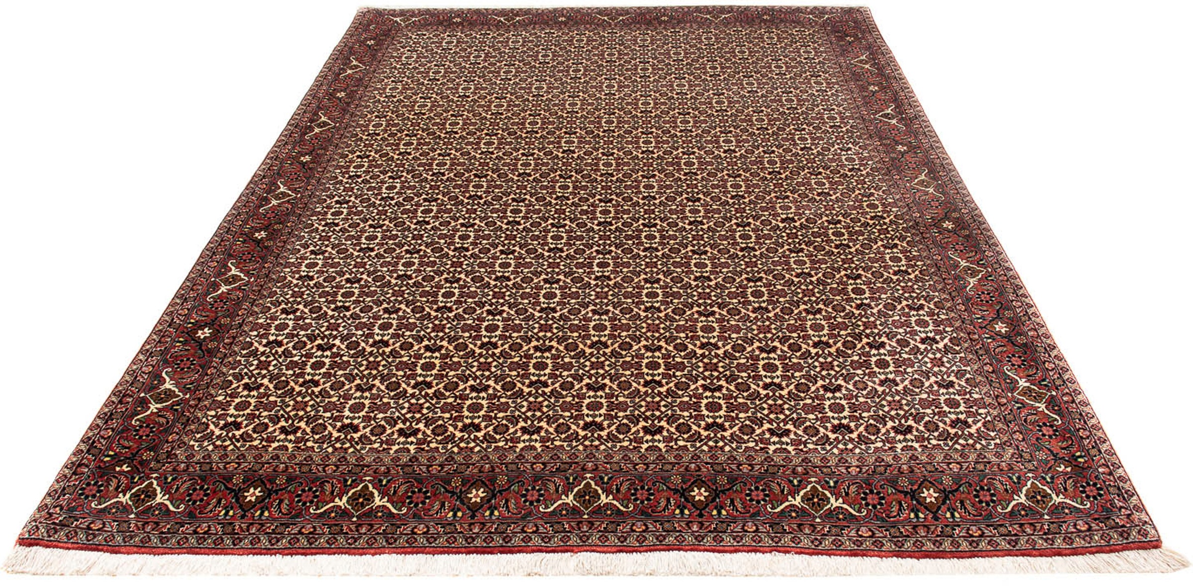 Image of morgenland Orientteppich »Perser - Bidjar - 240 x 173 cm - dunkelrot«, rechteckig, 15 mm Höhe, Wohnzimmer, Handgeknüpft, Einzelstück mit Zertifikat bei Ackermann Versand Schweiz