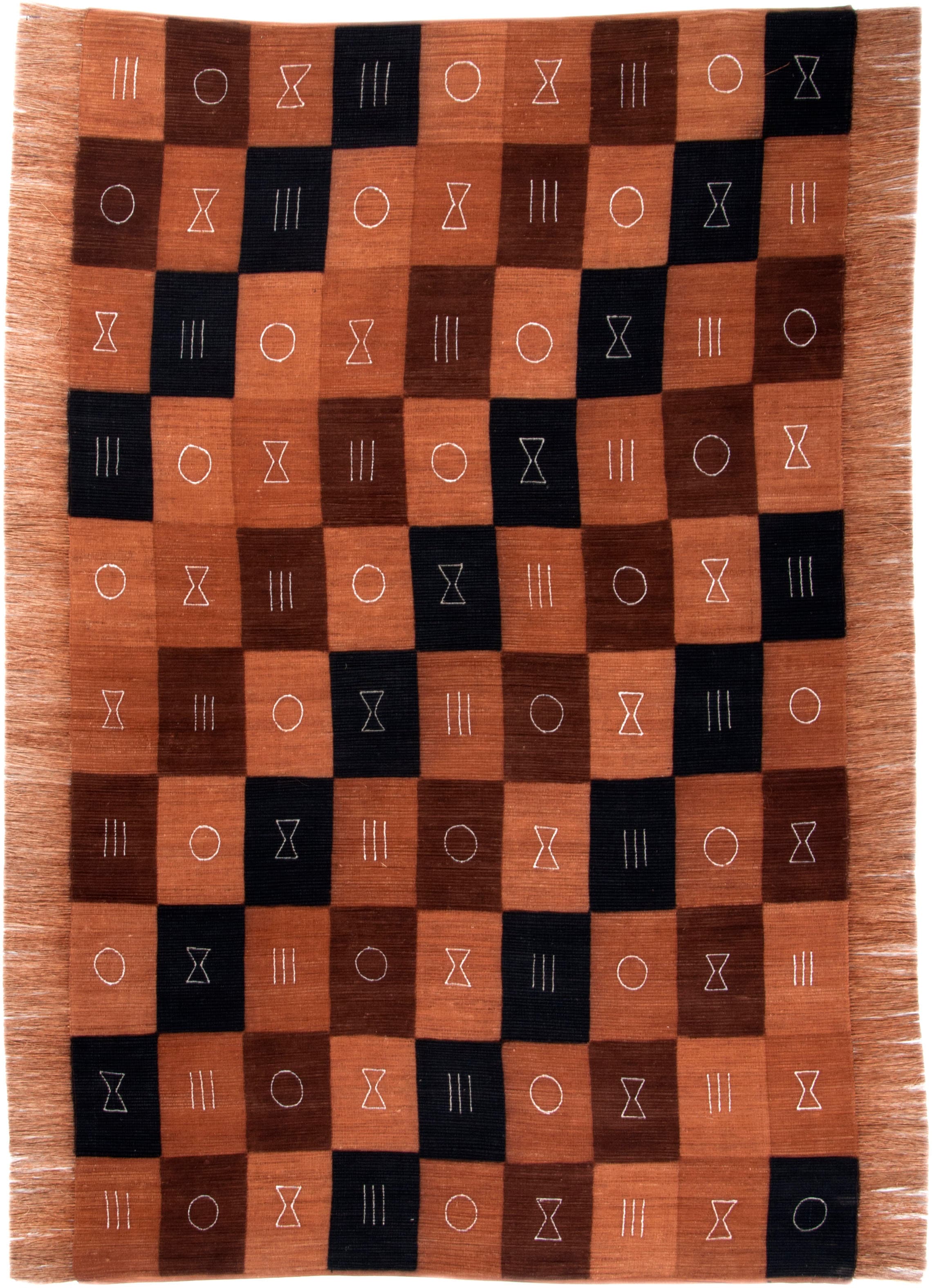 DIE HAUSKUNST Tapis »Tulon« Rectangulaire 4 mm Höhe Flachgewebe, handgewebt, mit Fransen