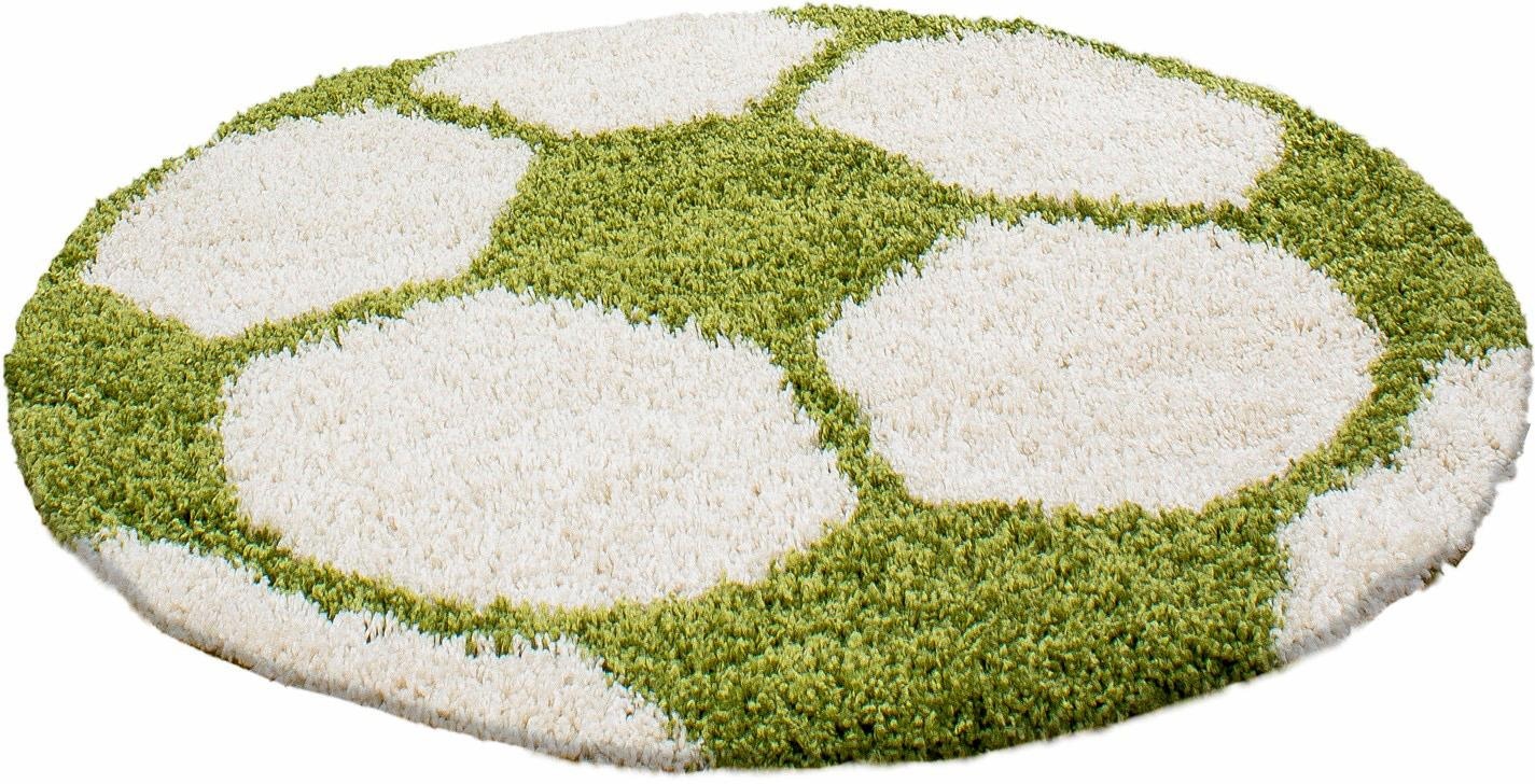 Ayyildiz Teppiche Kinderteppich »Fun 6001«, rund, 30 mm Höhe, Fussball Design