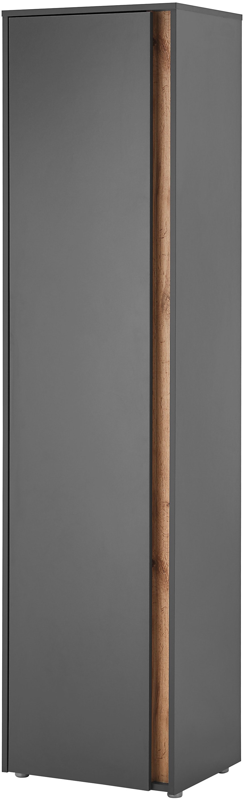 INOSIGN Garderobenschrank »GIRON/ CiTY, Schrank in Wotan Eiche, Kleiderschrank mit Stauraum«, 10 Fächer, modernes Design, Tür beidseitig montierbar, 50 cm breit