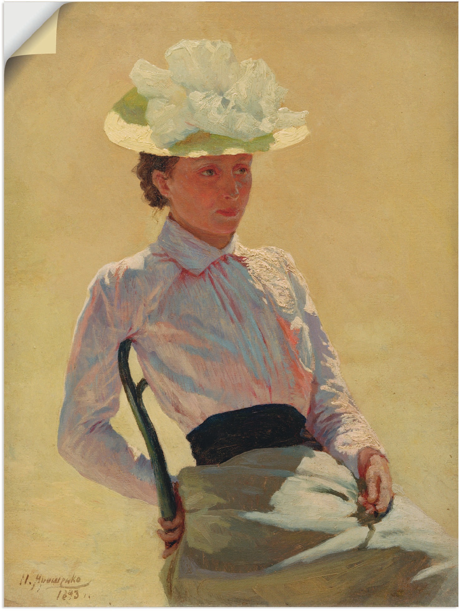 Image of Artland Wandbild »Porträt einer unbekannten Frau«, Bilder von Frauen, (1 St.), in vielen Grössen & Produktarten - Alubild / Outdoorbild für den Aussenbereich, Leinwandbild, Poster, Wandaufkleber / Wandtattoo auch für Badezimmer geeignet bei Ackermann Vers