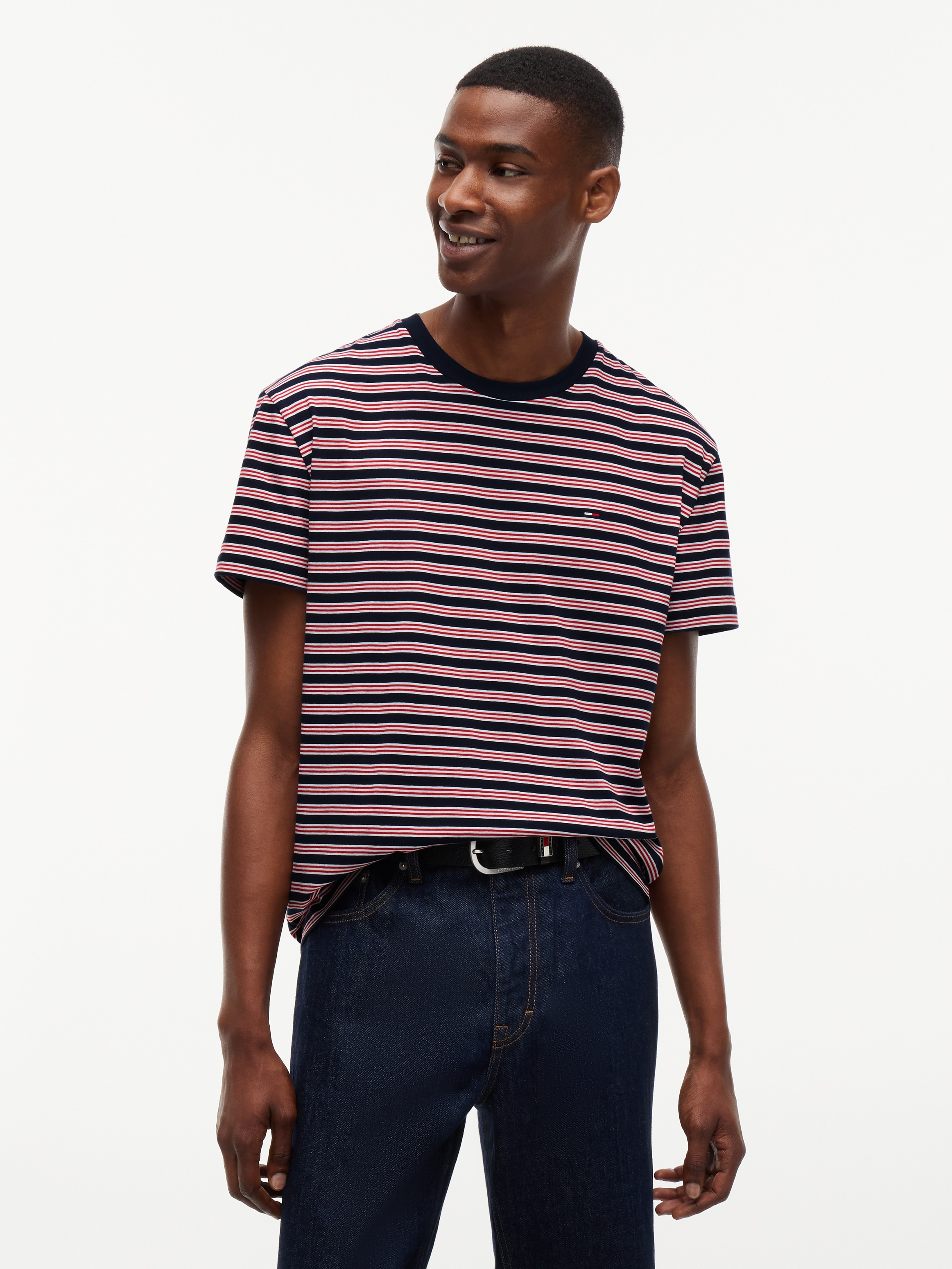 Image of Tommy Jeans T-Shirt "REGULAR STRIPE TEE" Regular fit mit Streifenmuster