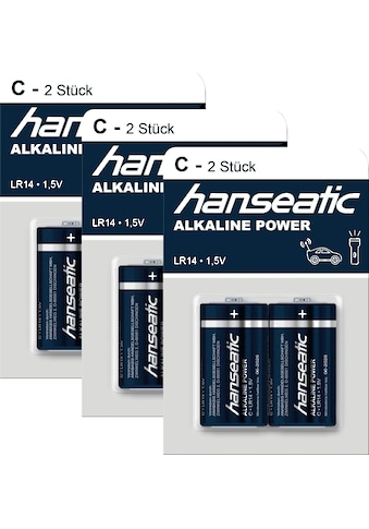 Batterie »6 Stück Baby C Batterien Alkaline LR14«, LR14, 1,5 V, (Set, 6 St.)