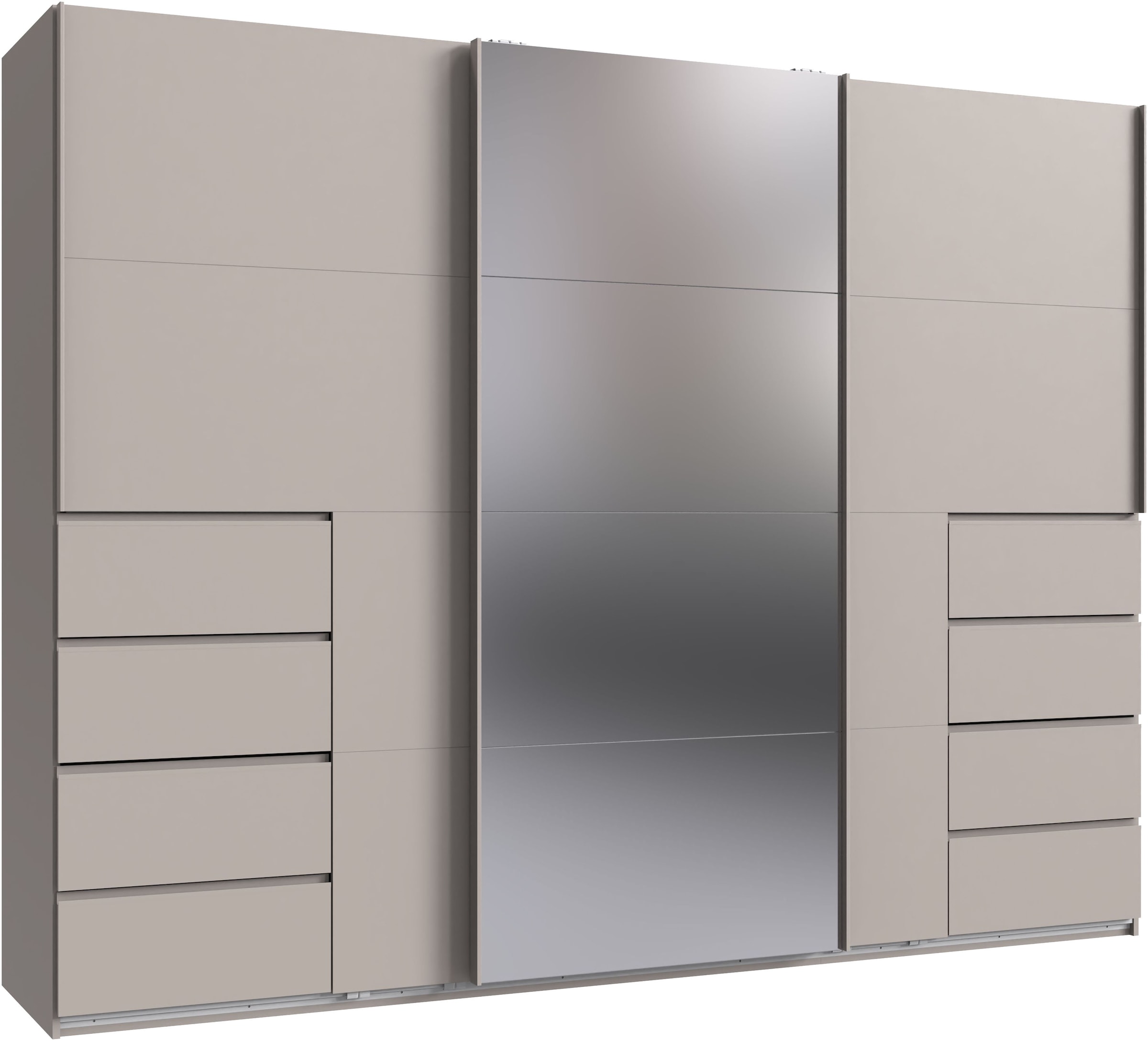 Image of Wimex Schwebetürenschrank "Bali in den Breiten 225cm & 270cm, Kleiderschrank mit Spiegel" Schrank mit 3 Türen, Farbe: Kaschmir