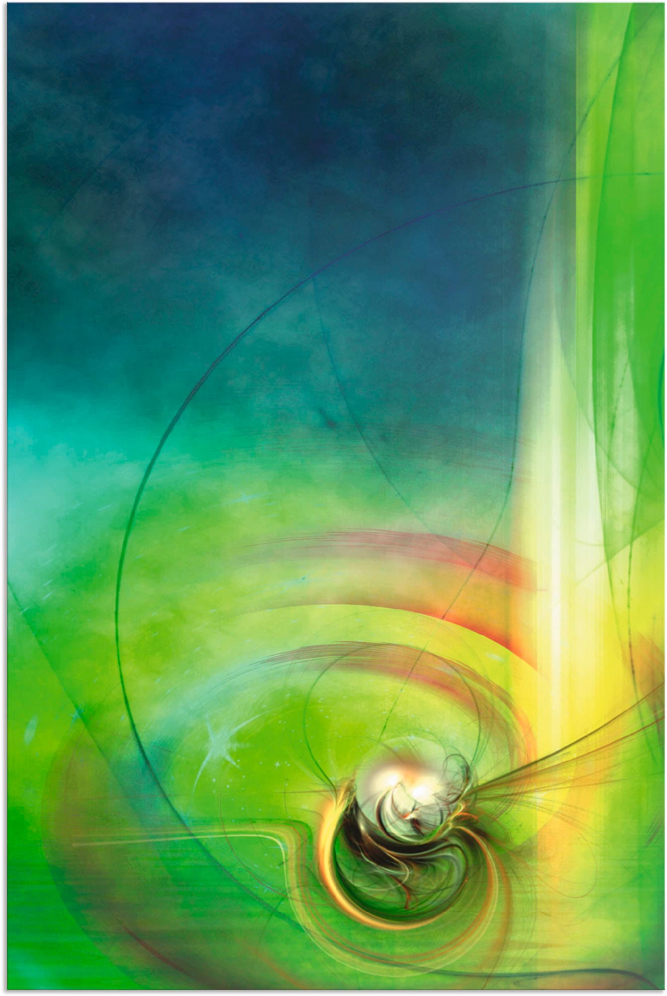 Artland Alu-Dibond-Druck »Abstraktes Spiel CB« Muster 1 Stk. tlg. für Innen- und Aussenbereich geeignet, Outdoorbild