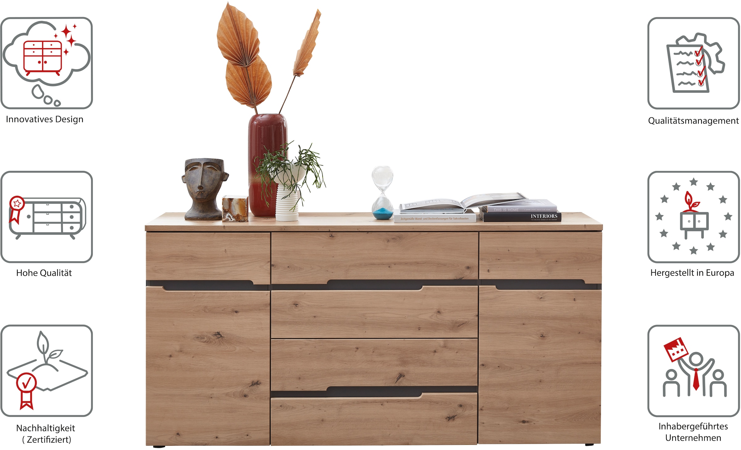 Innostyle Buffet »MEMPHIS« Buffet, meuble de salon, choix OTTO,  montage facile, beaucoup d'espace de rangement
