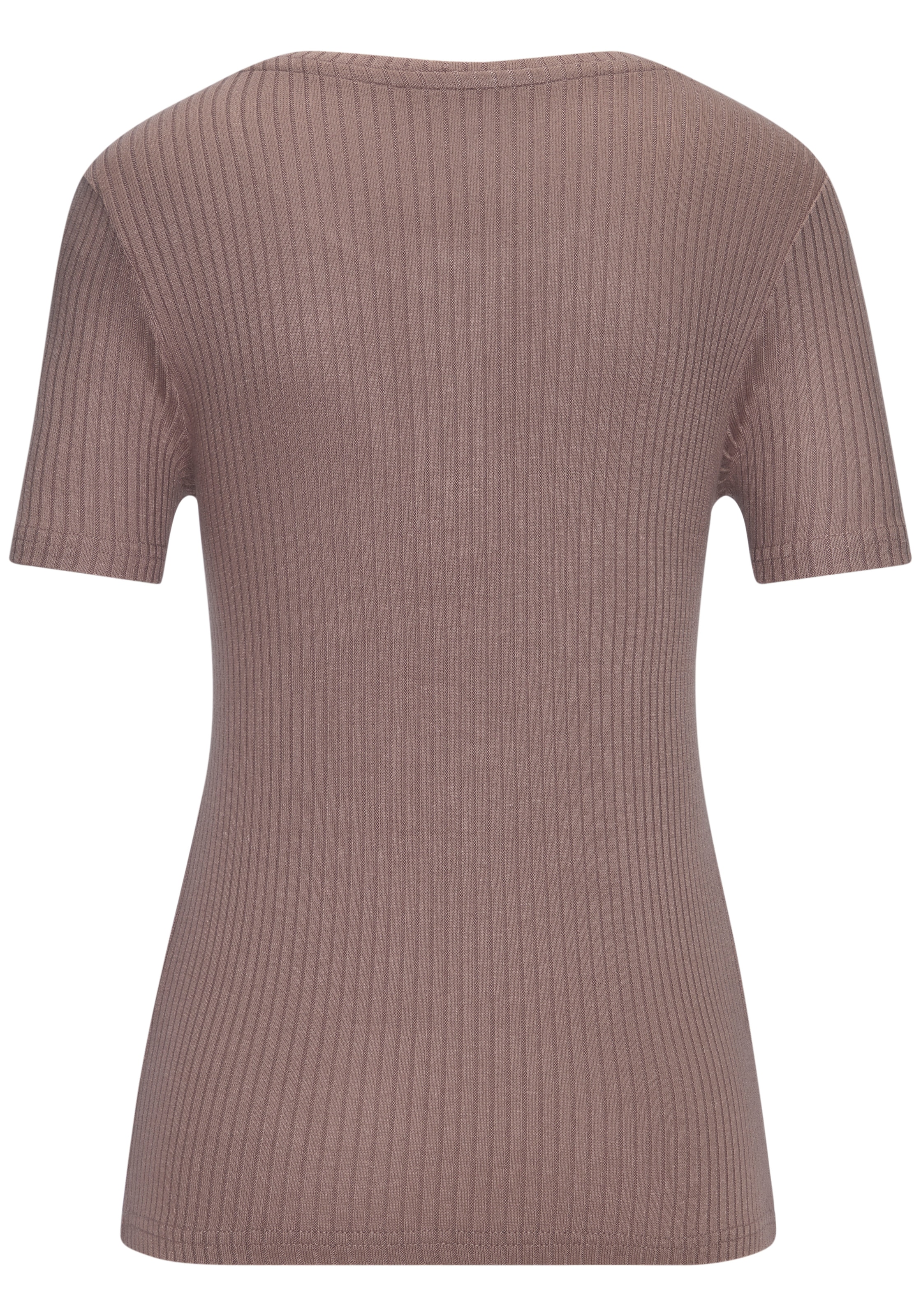 LASCANA T-shirt »mit kurzer Knopfleiste« aus weicher Viskose-Ripp-Qualität