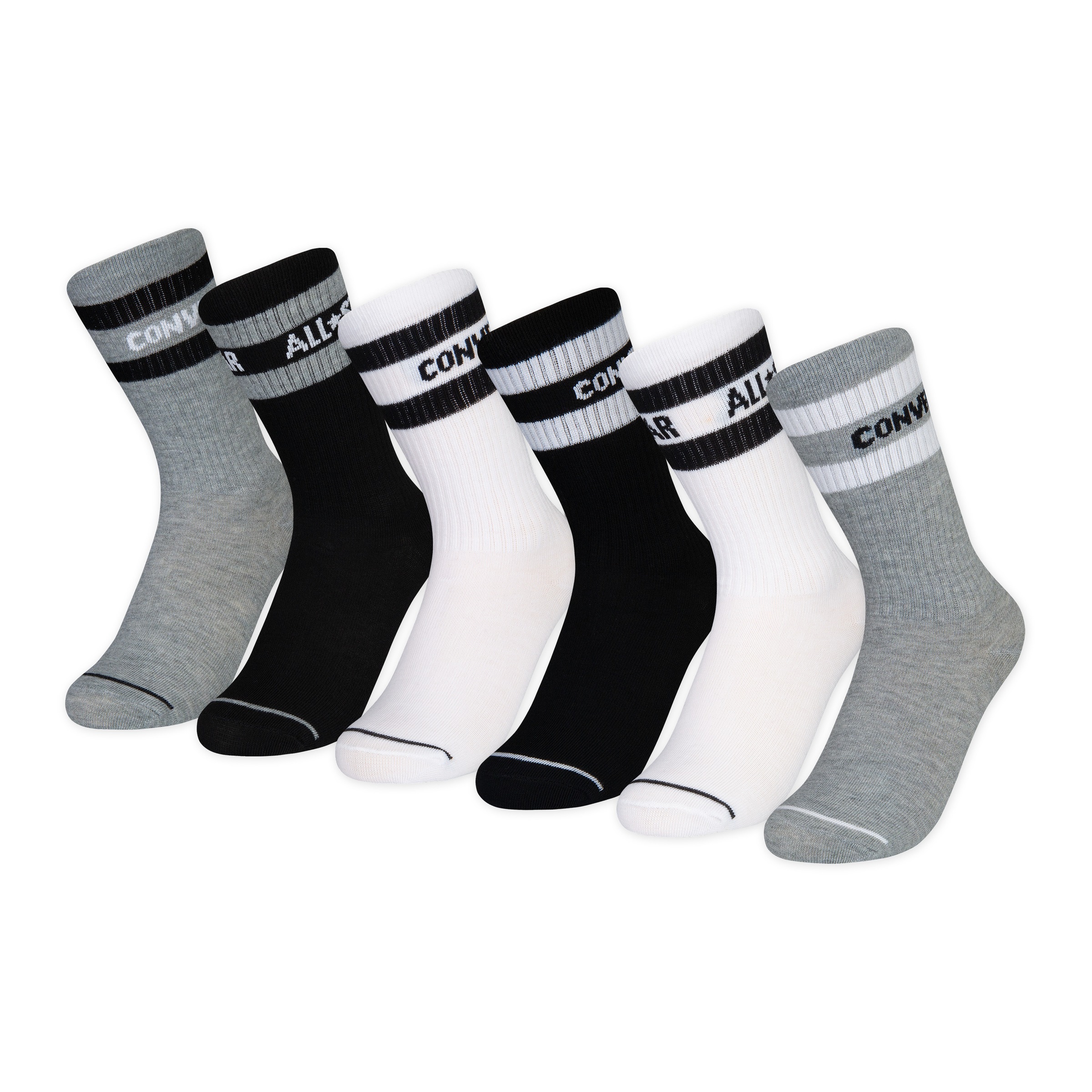 Converse Socken »CHN BASIC WORDMARK CREW 6PK«, (6 Paar), für Kinder