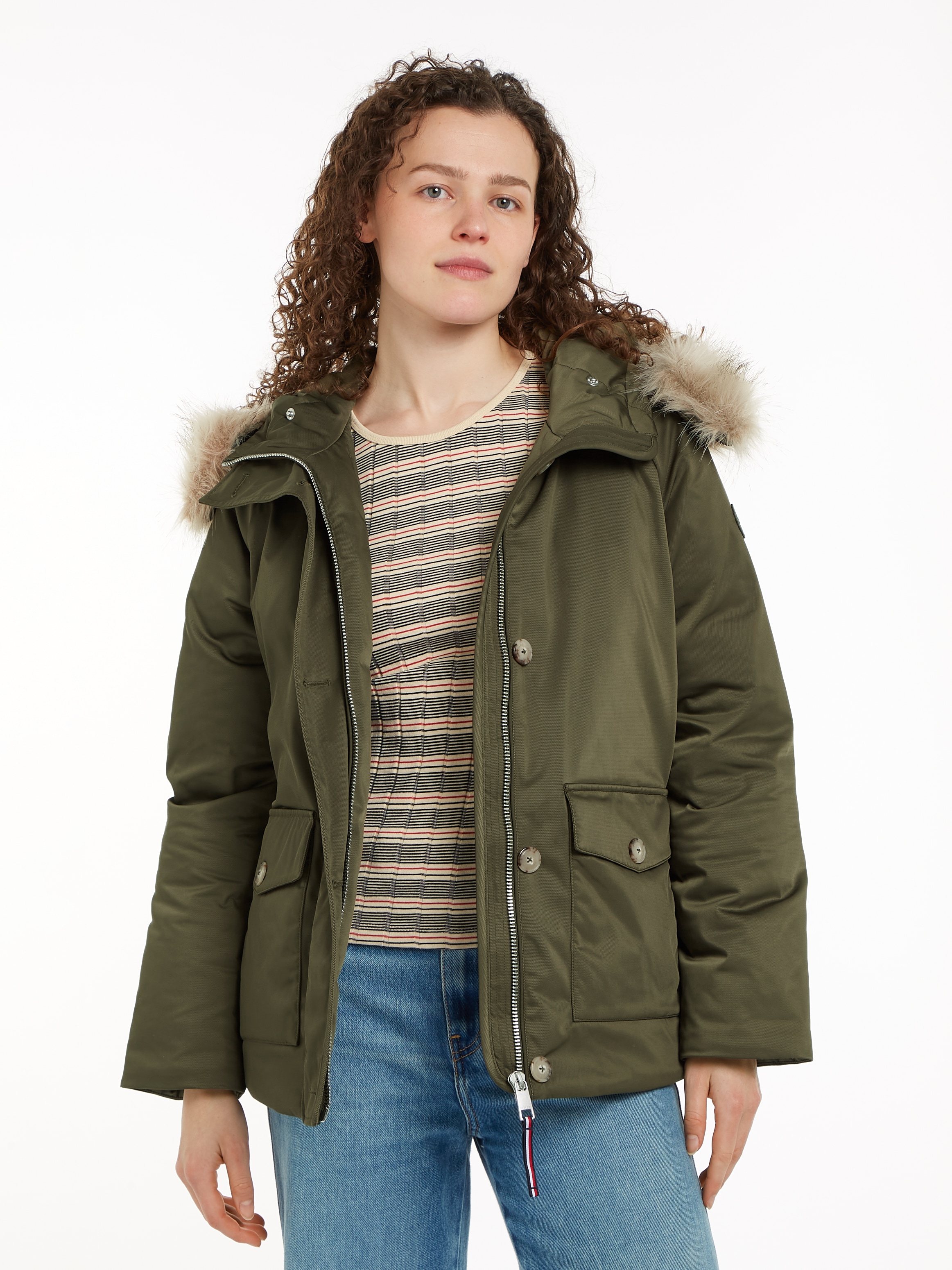 Image of Tommy Hilfiger Parka mit Kapuze mit Logopatch