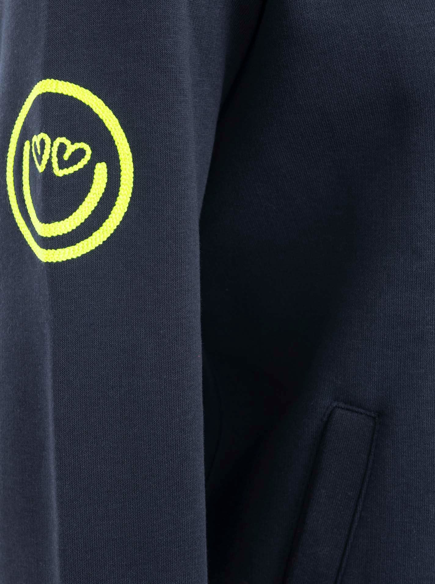 Zwillingsherz Veste sweat »"Smile Regenbogen"« mit Reissverschluss, Rippbündchen, Eingriffstaschen, grosser Stickerei