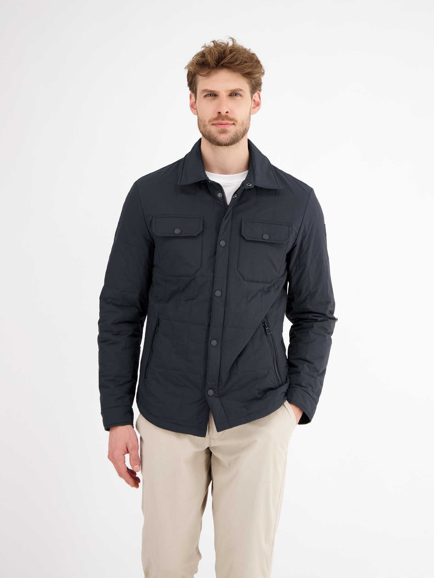 LERROS Veste chemise »Overshirt-Jacke, leicht gefüttert« sans capuche