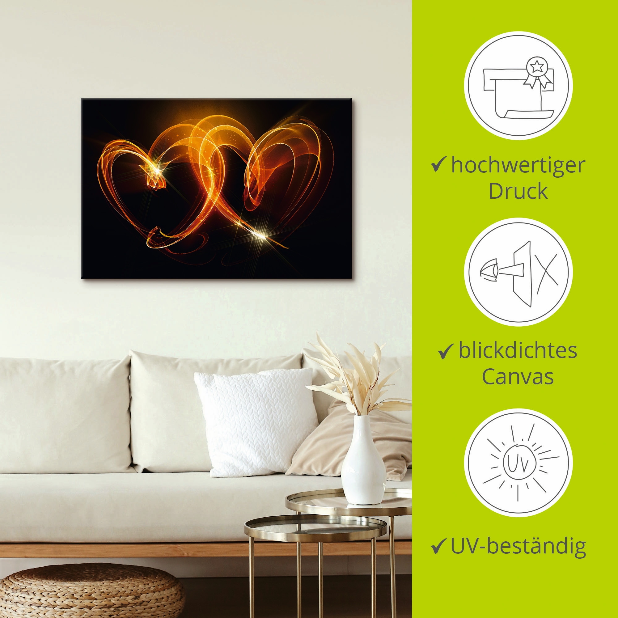 Artland Tableau sur toile »Verbundenheit« 1 cuis tlg. auf Holzrahmen gespannt