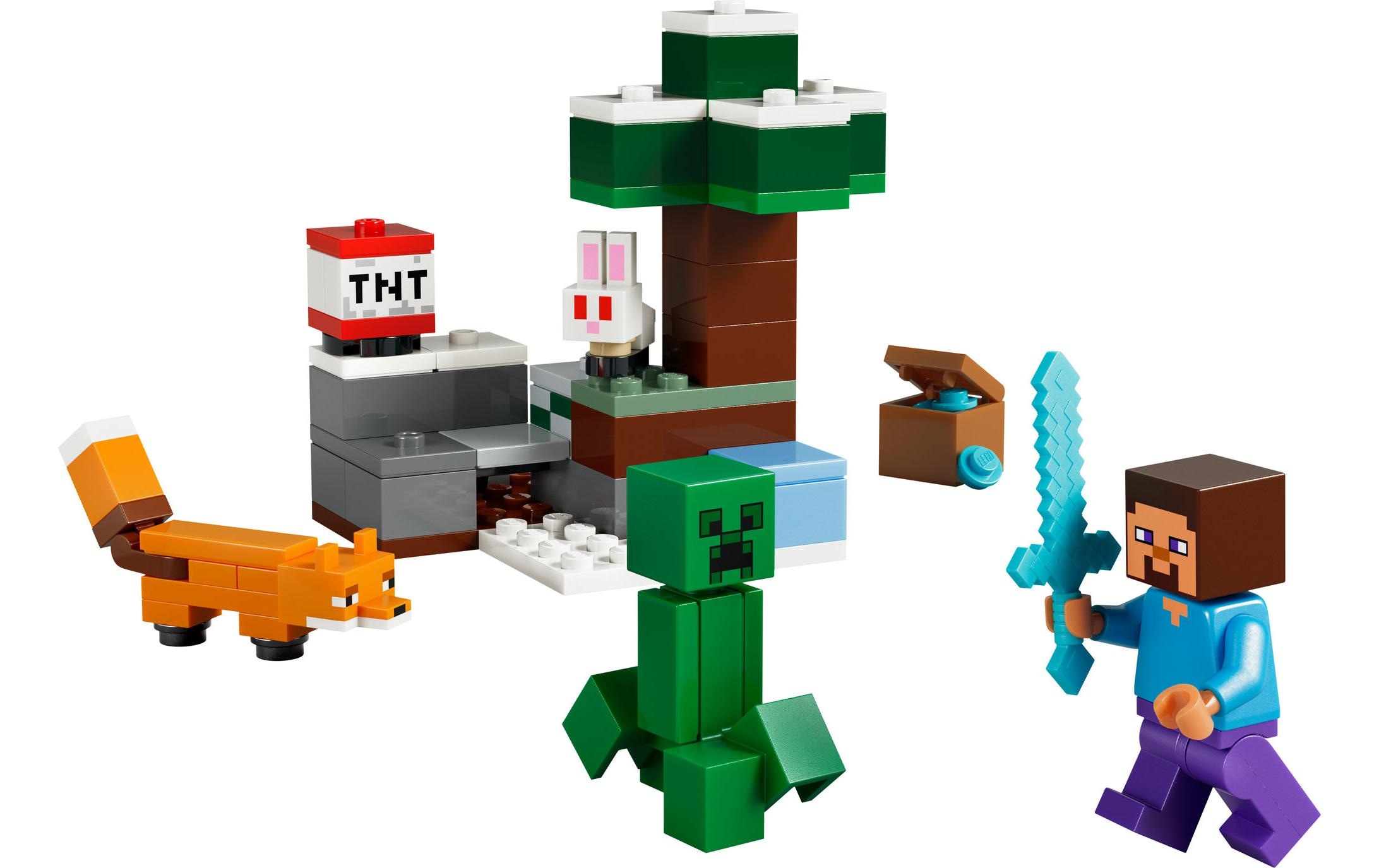   Konstruktionsspielsteine »Minecraft Steves Abenteuer in der Taiga 21583« Kategorie: Fantasy-Welt