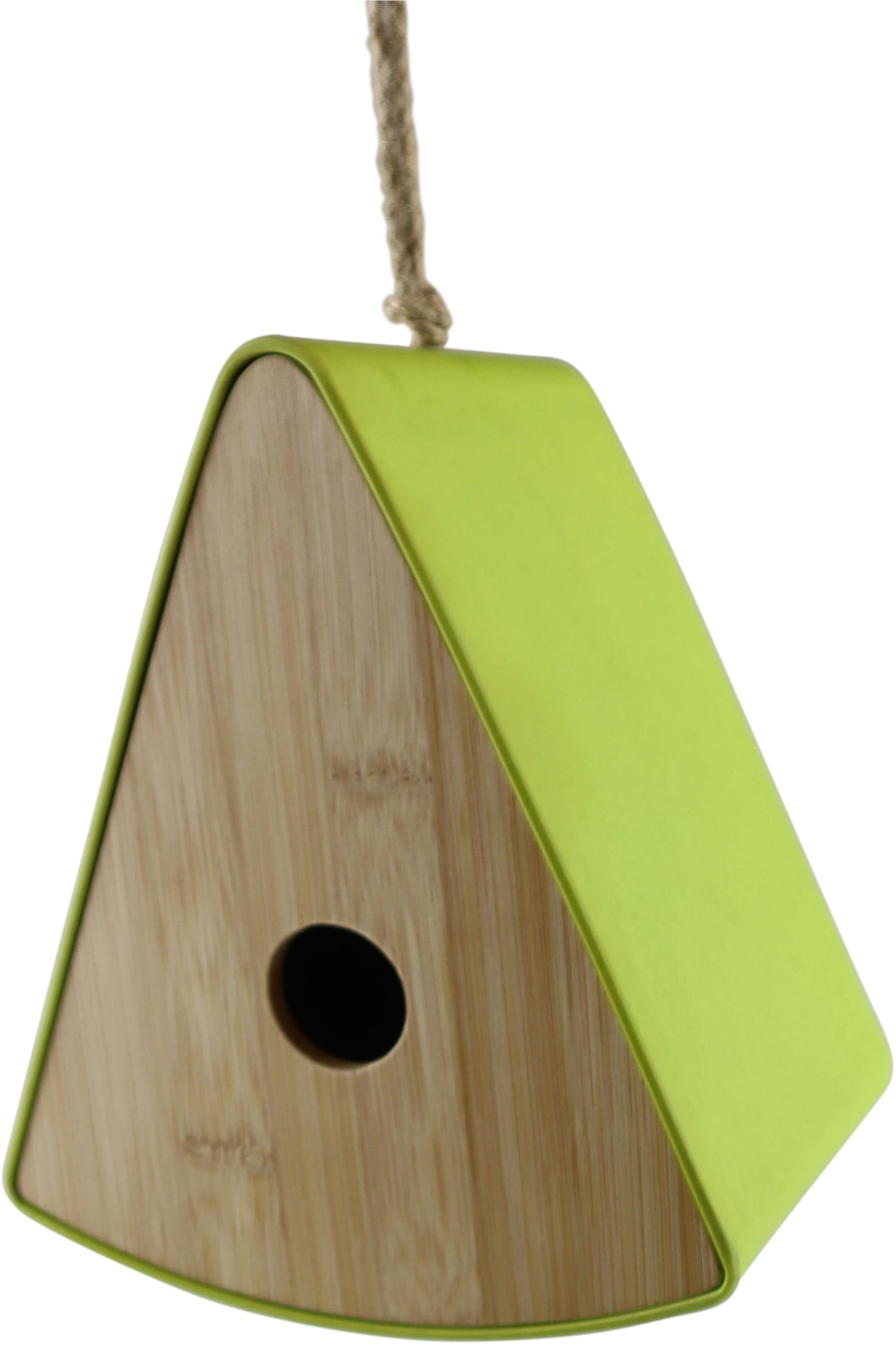 AM Design Figurine de décoration »Vogelhaus "Pyramide" aus Bambus« en jaune, rose ou vert