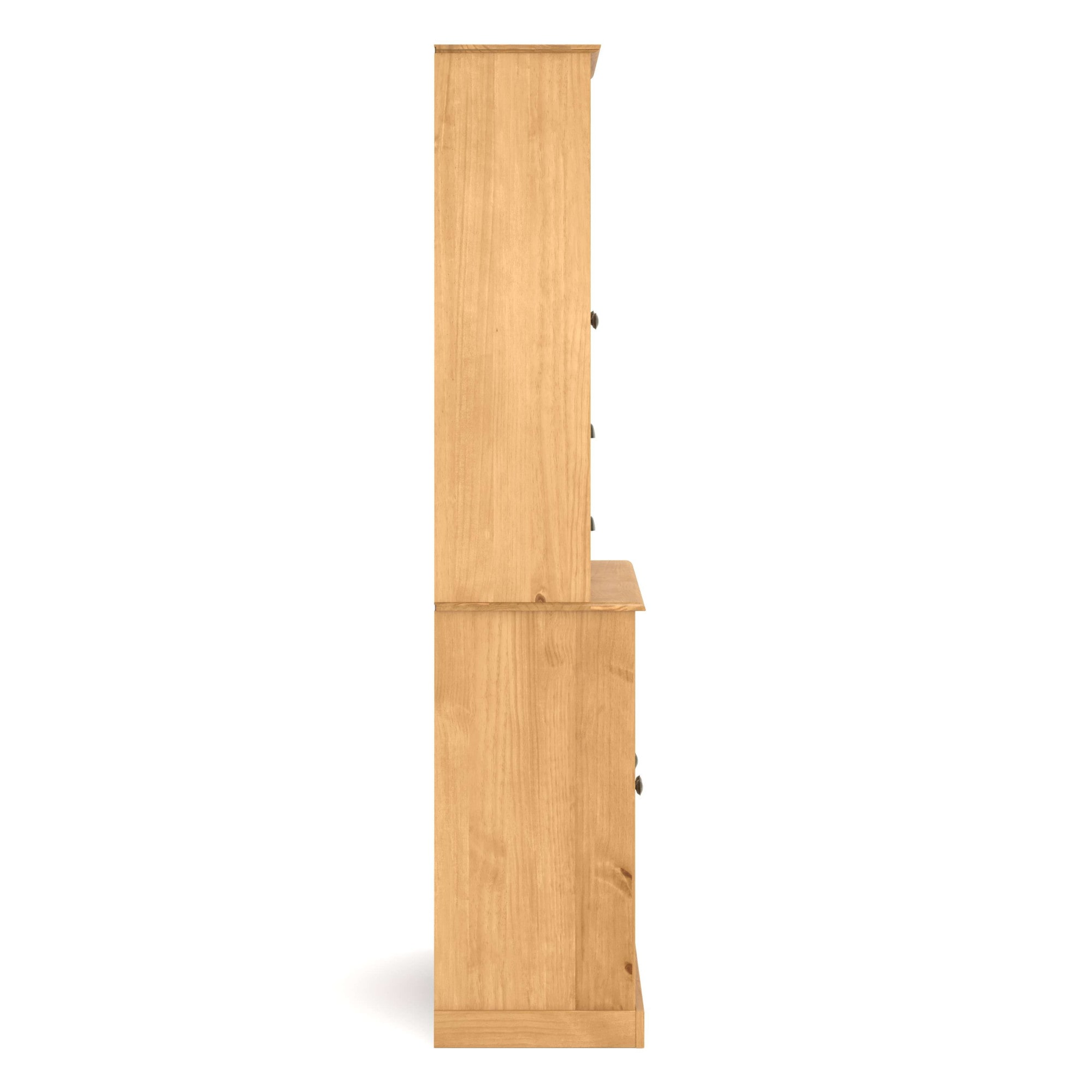 GOODproduct Buffet »Turia« avec portes vitrées et à lamelles, en pin massif FSC®, hauteur 180 cm