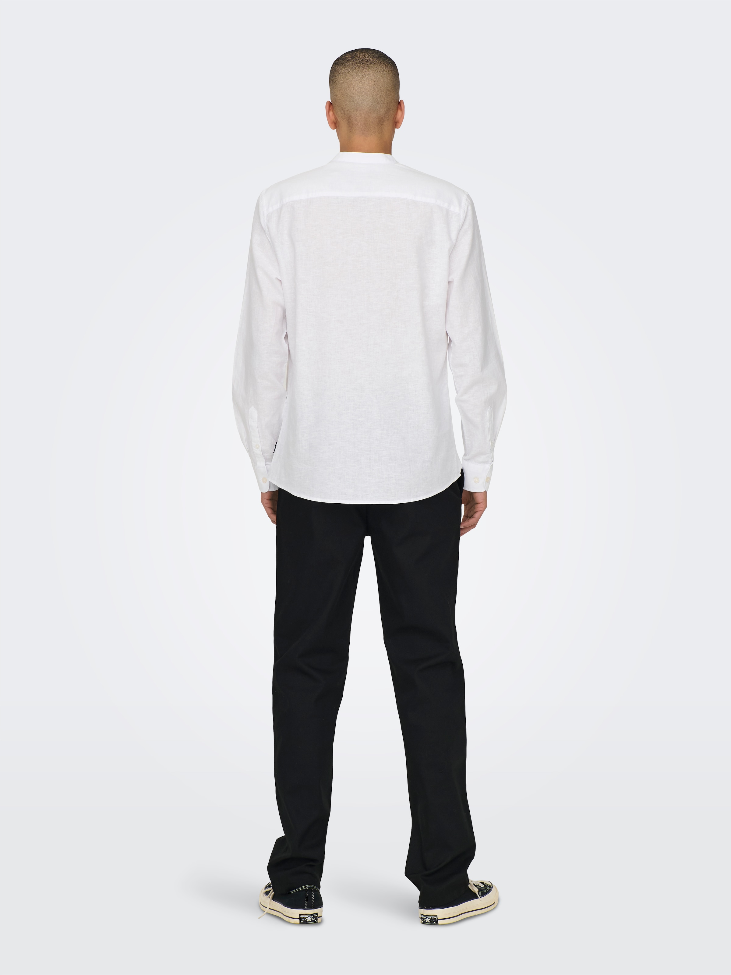 ONLY & SONS Langarmhemd »ONSCAIDEN LS SOLID LINEN MAO SHIRT NOOS«