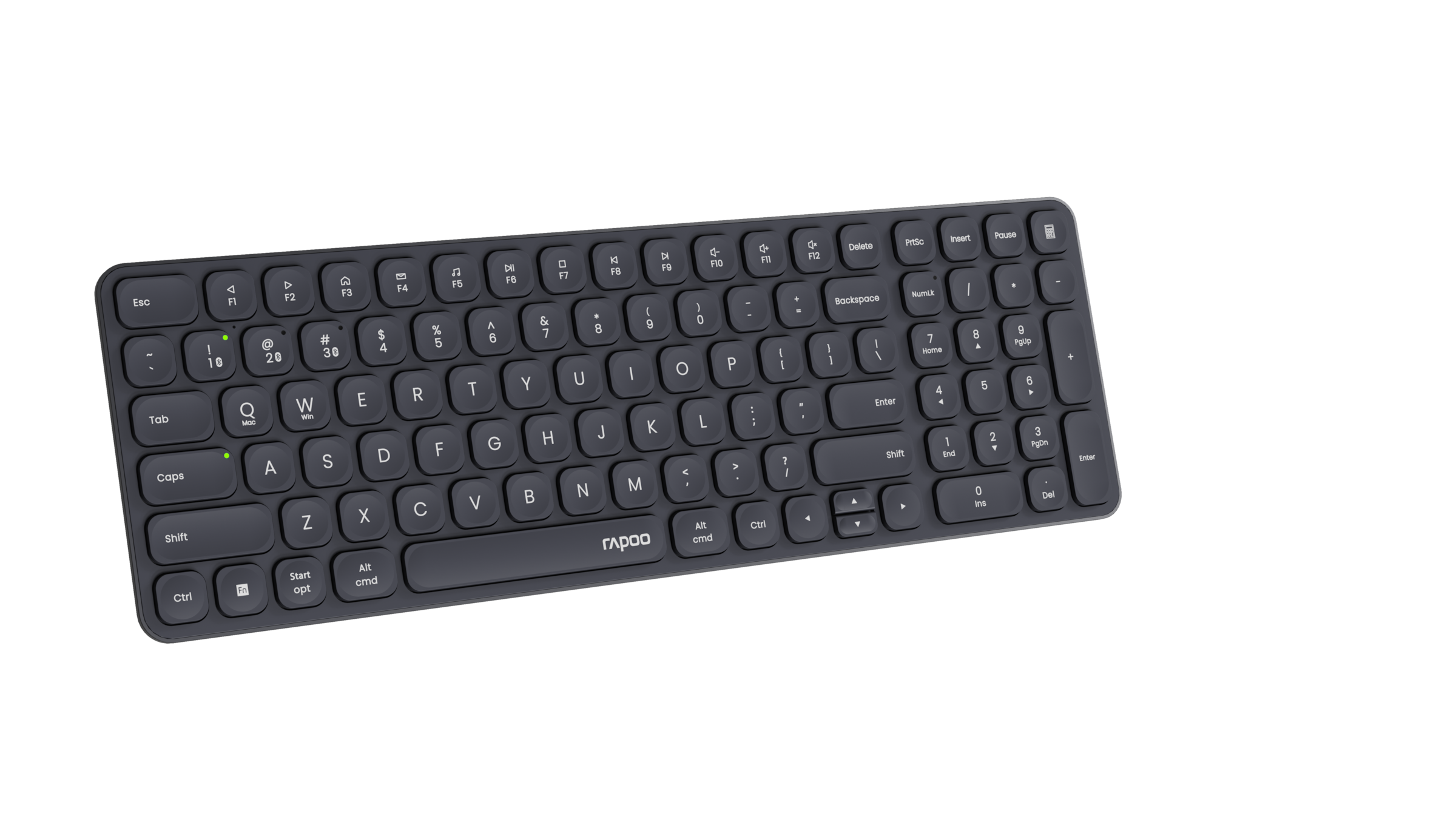 Rapoo Ultra-Slim-Bluetooth-Tastatur »E9310M, Kabellose, ultraflache Multi-Mode-Tastatur, QWERTZ«, (Fn-Tasten-Multimedia-Tasten-Ziffernblock)