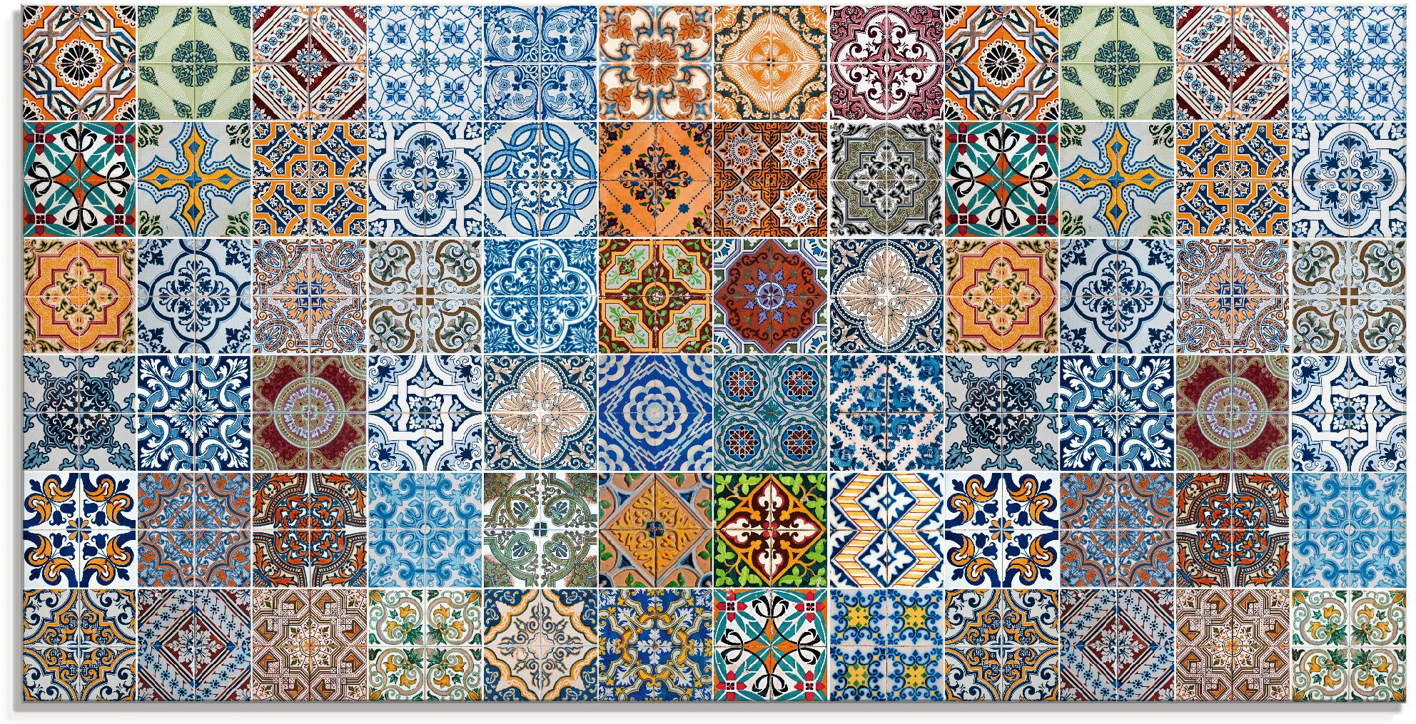 Image of Artland Glasbild »Gemusterte Keramikfliesen«, Muster, (1 St.) bei Ackermann Versand Schweiz