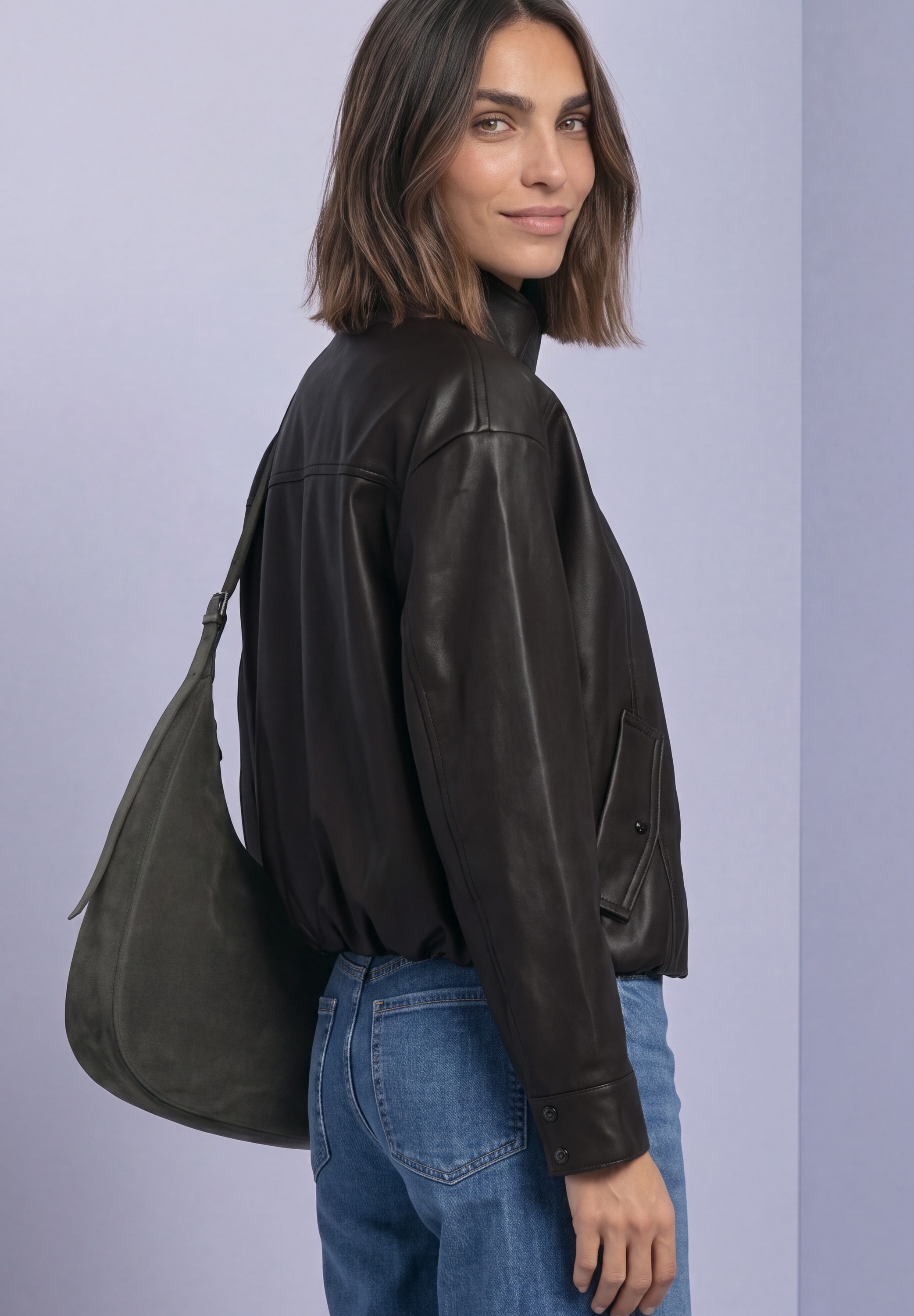 STREET ONE Bikerjacke ohne Kapuze mit Stehkragen und Zipper