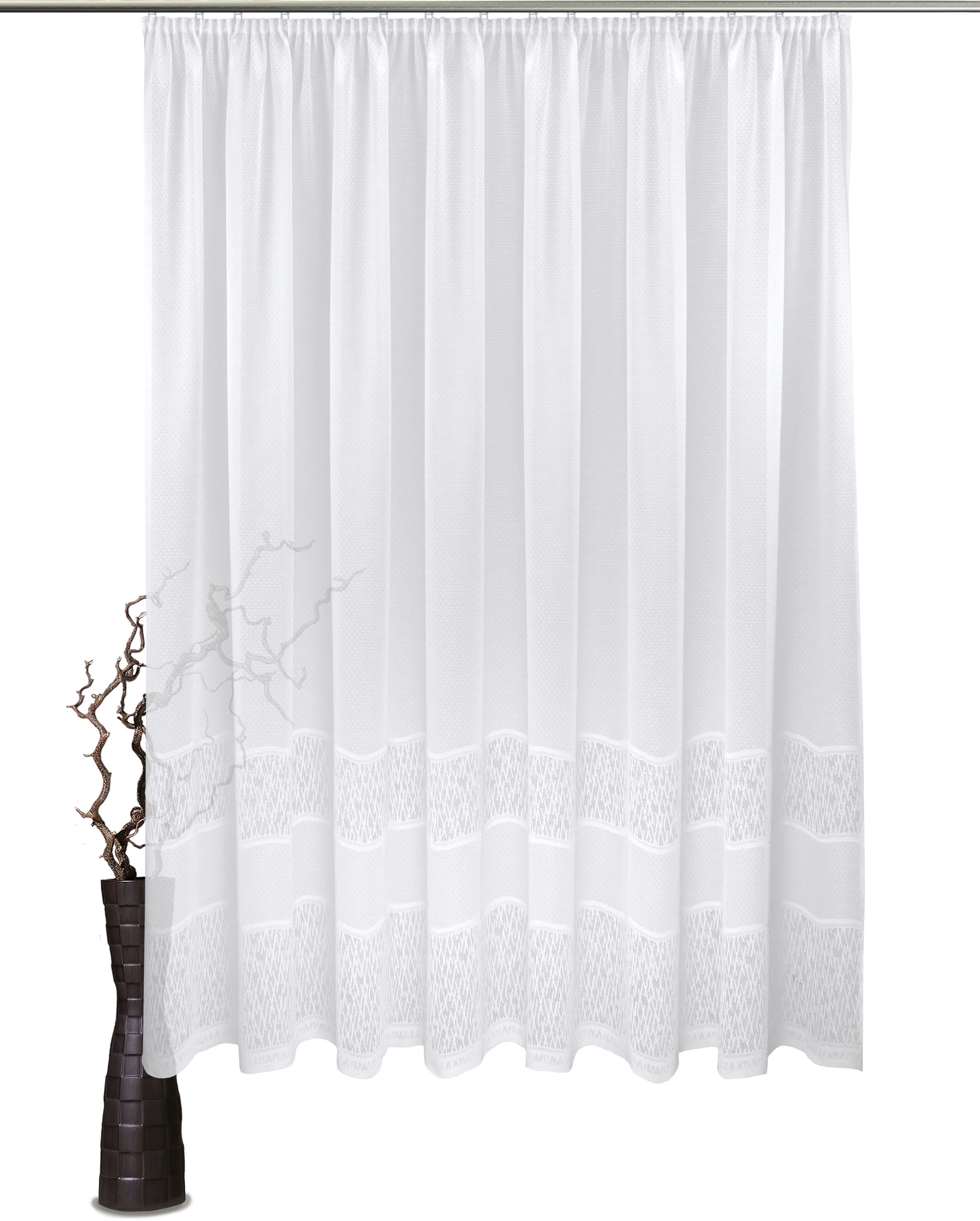 Image of VHG Gardine nach Mass »Rimma«, (1 St.), Jacquard, Wirkgardine nach Mass, weiss bei Ackermann Versand Schweiz