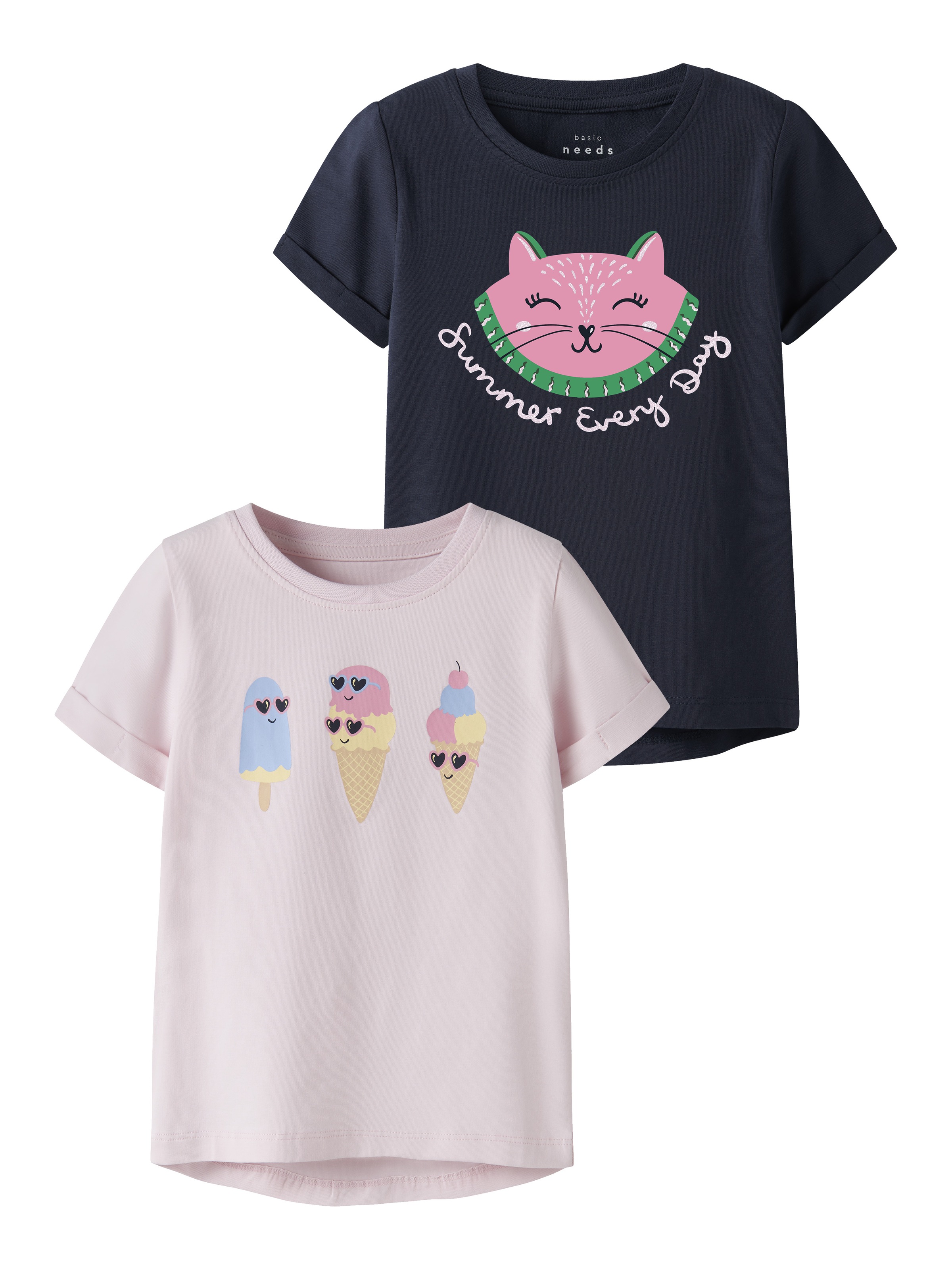 Image of Name It T-Shirt "NMFVIX 2P SS TOP" Packung, 2 Baumwollmischung