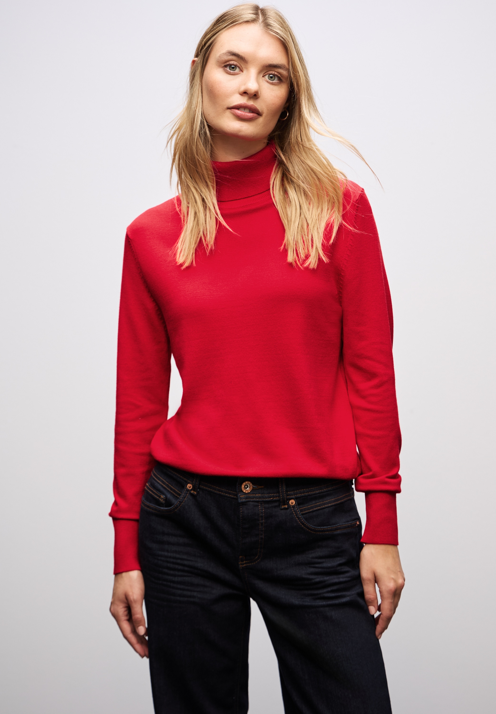 STREET ONE Pull à col roulé mit Viskose