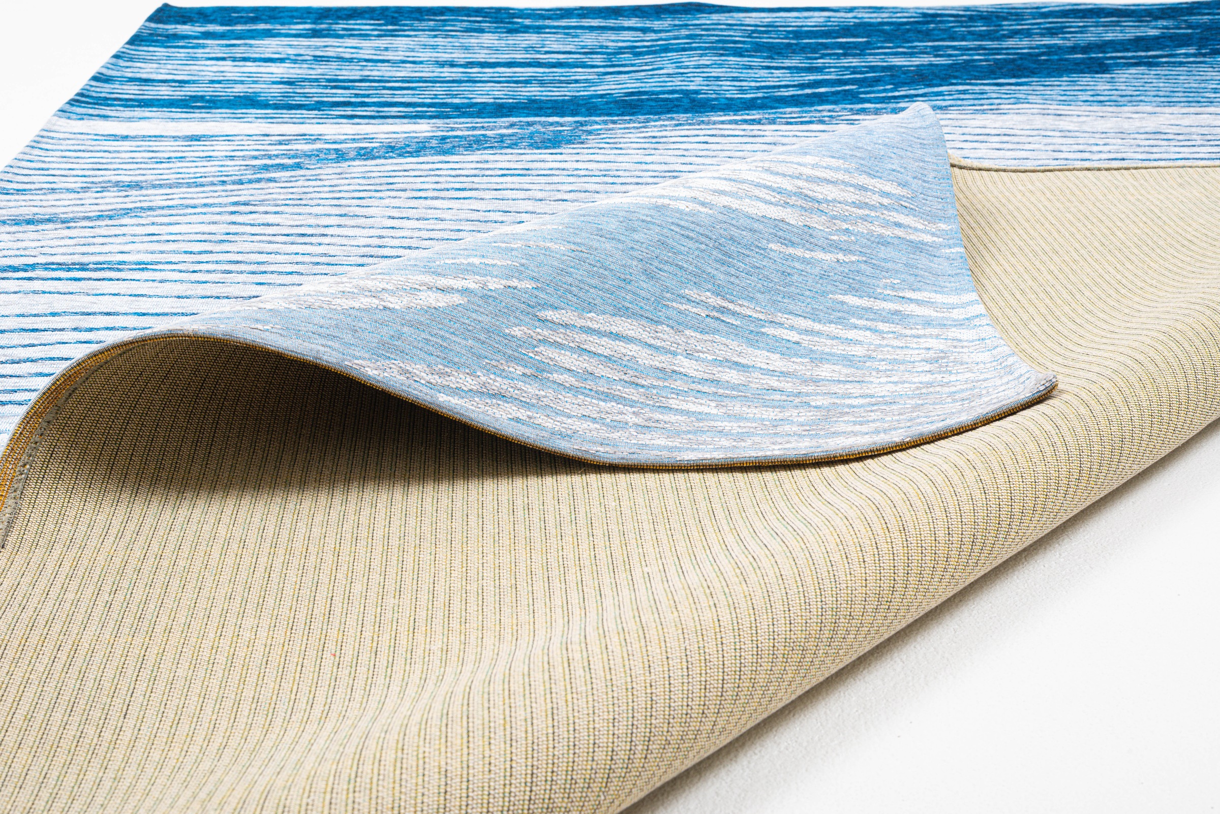 Sansibar Teppich »Keitum 007« rechteckig 3 mm Höhe Flachgewebe, modernes Wellen Design & gekreuzte Säbel