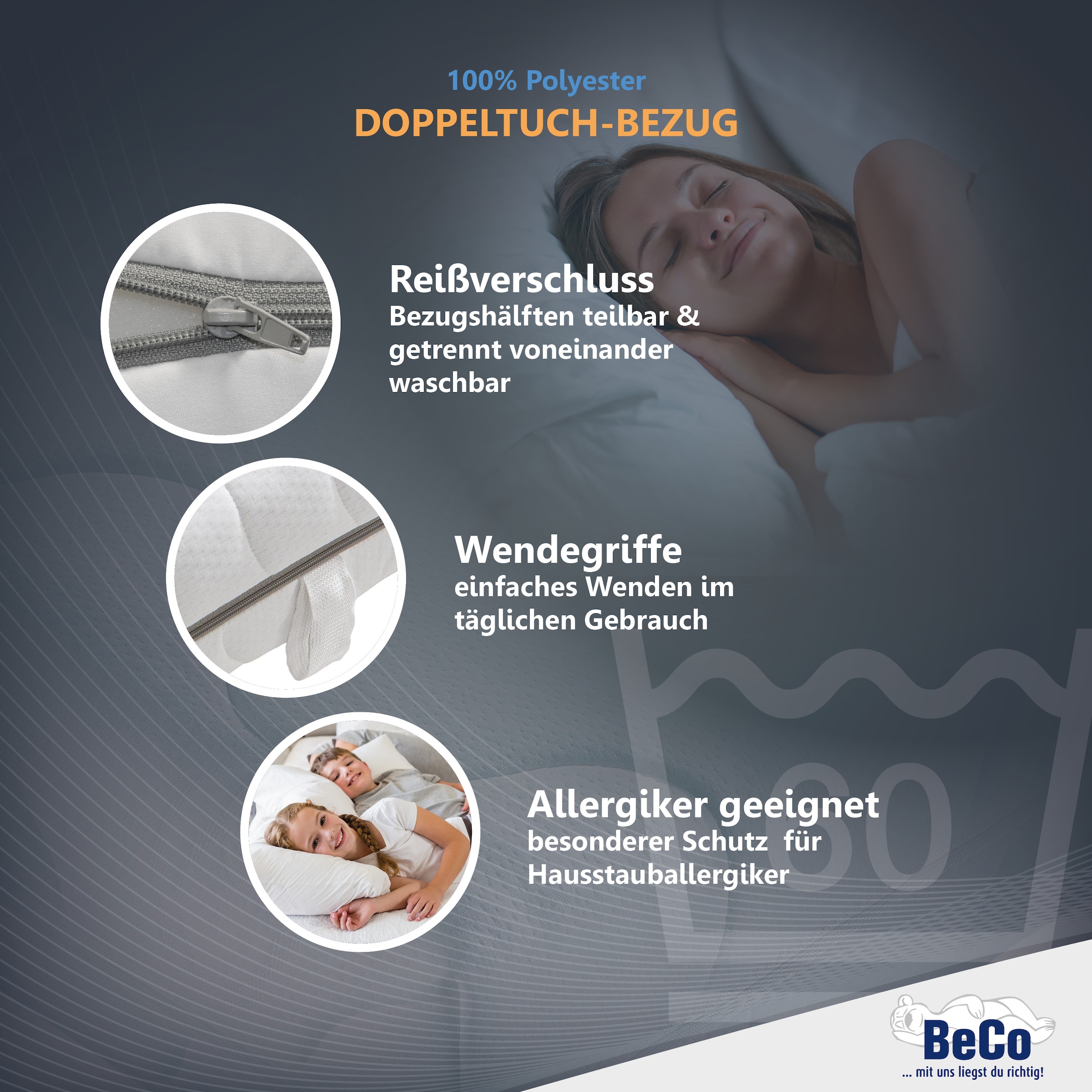 Beco Matelas viscoélastique »Nightstyle Visko Matratze 90x200, 100x200, 140x200 cm« 17 cm hoch Raumgewicht: 28 kg/m³ 1 cuis tlg. matelas, 90x200 cm (H3) testé par Stiftung Warentest